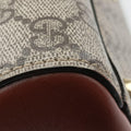 Vintage Gucci GG SUPREME beige×brown PVC coated canvas×Leather 409529 shoulderbag | stylenewstar
