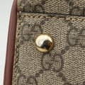 Vintage Gucci GG SUPREME beige×brown PVC coated canvas×Leather 409529 shoulderbag | stylenewstar