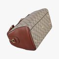 Vintage Gucci GG SUPREME beige×brown PVC coated canvas×Leather 409529 shoulderbag | stylenewstar