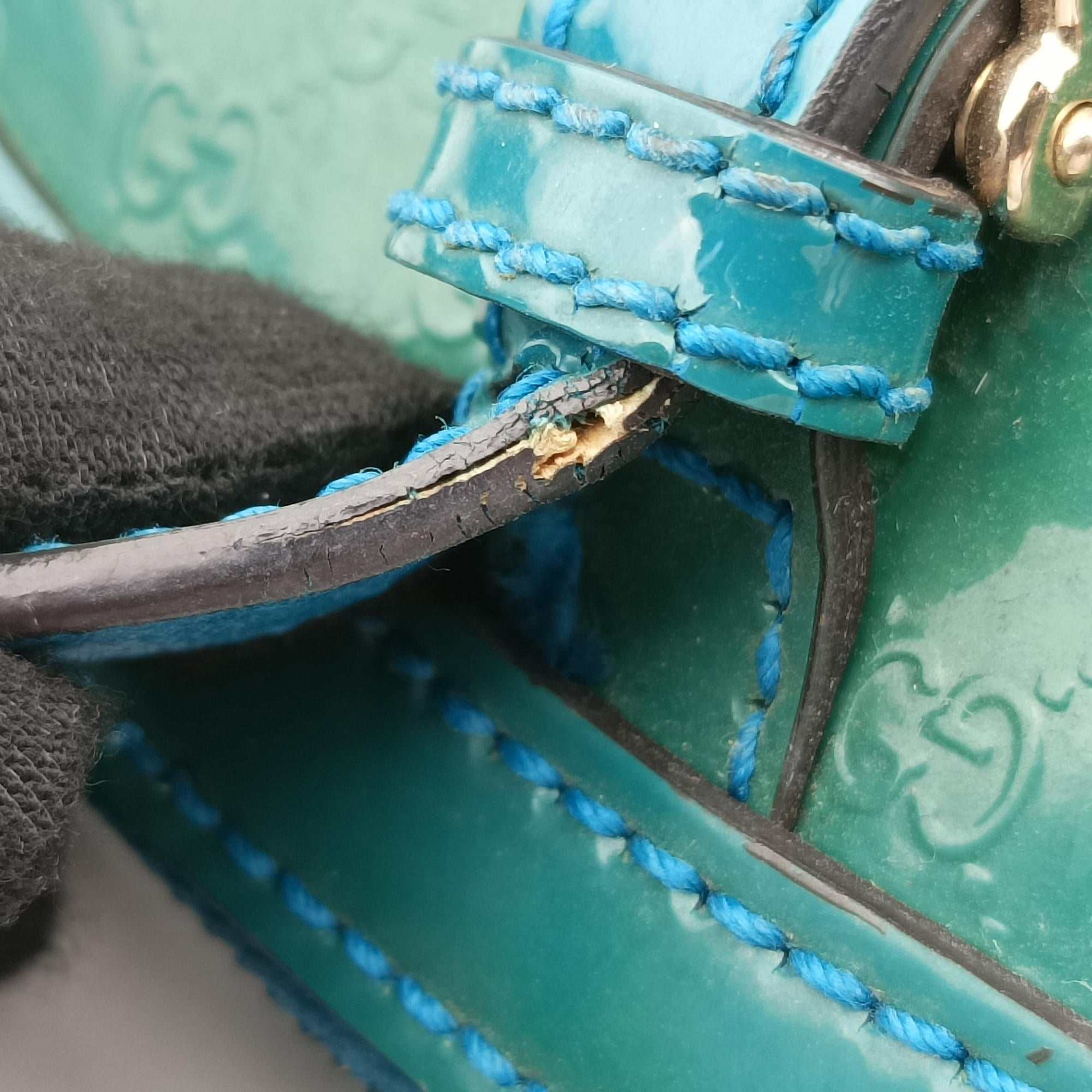 Microguccissima Green Patent Leather 309617 E016345977マイクログッチシマ グリーン パテント 309617 E016345977