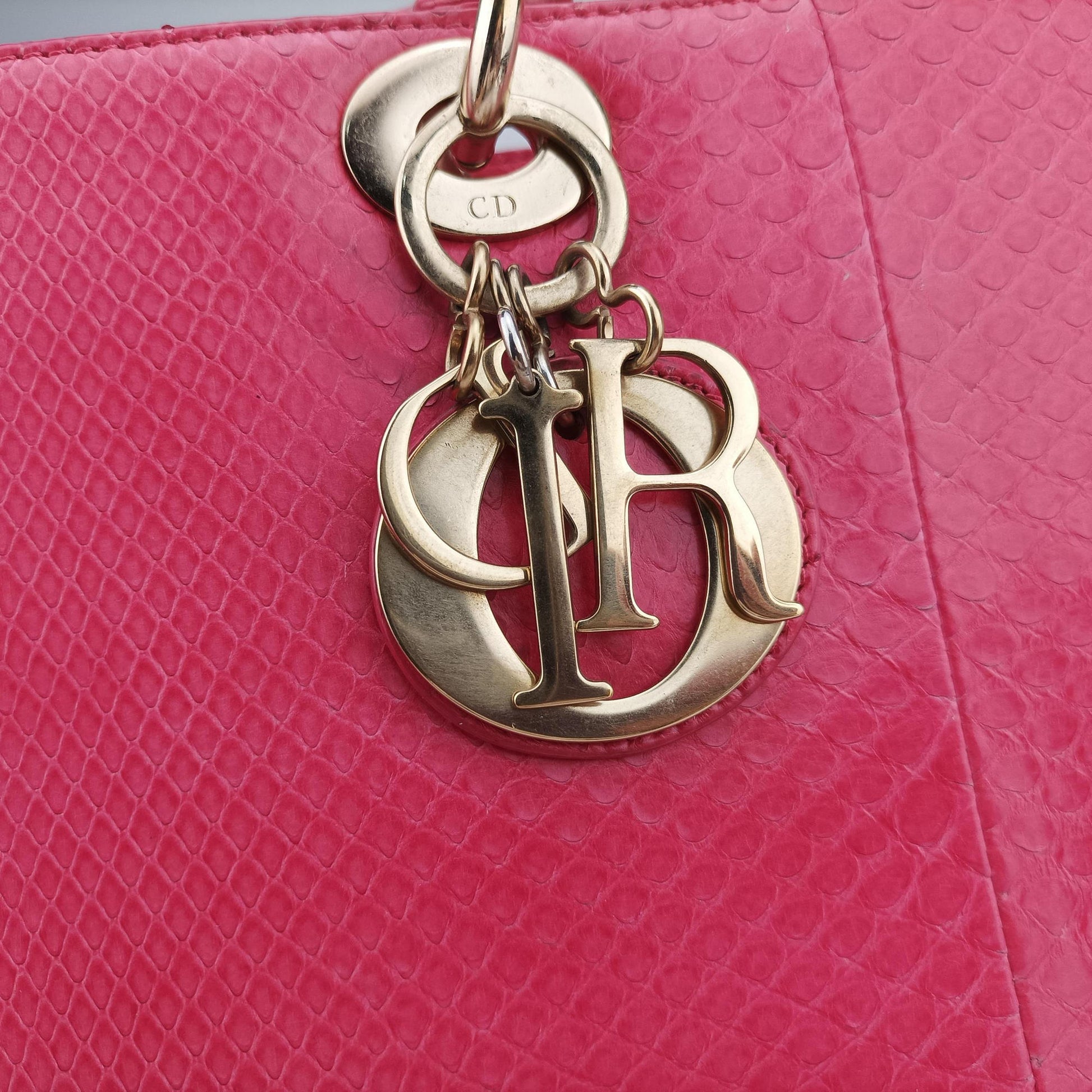 Lady Dior Pink snakeskin 21-MA-1123レディディオール ピンク ヘビ革 21-MA-1123