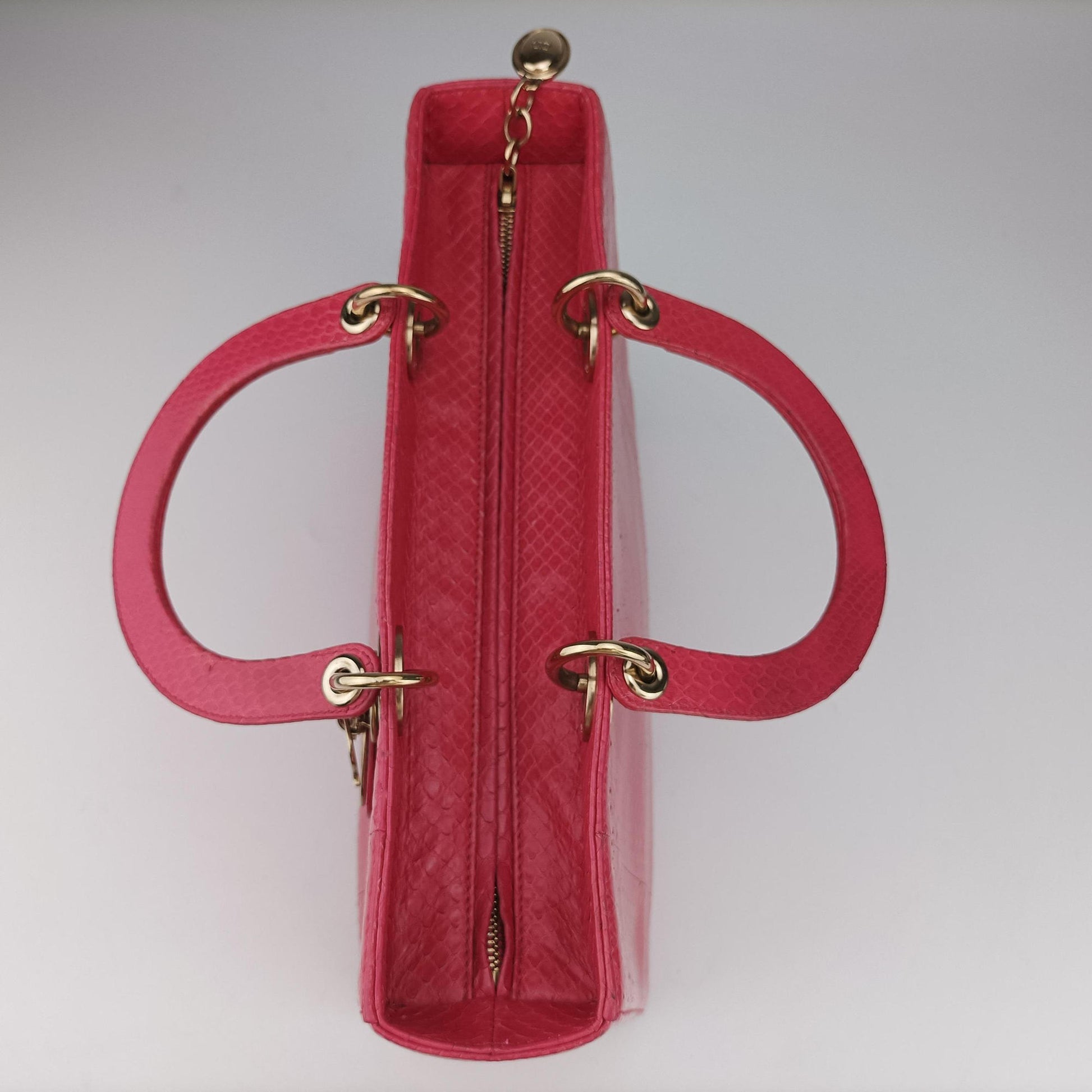 Lady Dior Pink snakeskin 21-MA-1123レディディオール ピンク ヘビ革 21-MA-1123