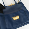 Bi-Color Zip Front Pocket Blue SAFFIANO Leather BN2674 7/Dバイカラー ジップ フロント ポケット ブルー サフィアーノレザー BN2674 7/D