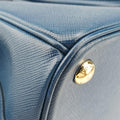 Bi-Color Zip Front Pocket Blue SAFFIANO Leather BN2674 7/Dバイカラー ジップ フロント ポケット ブルー サフィアーノレザー BN2674 7/D