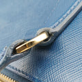 Bi-Color Zip Front Pocket Blue SAFFIANO Leather BN2674 7/Dバイカラー ジップ フロント ポケット ブルー サフィアーノレザー BN2674 7/D