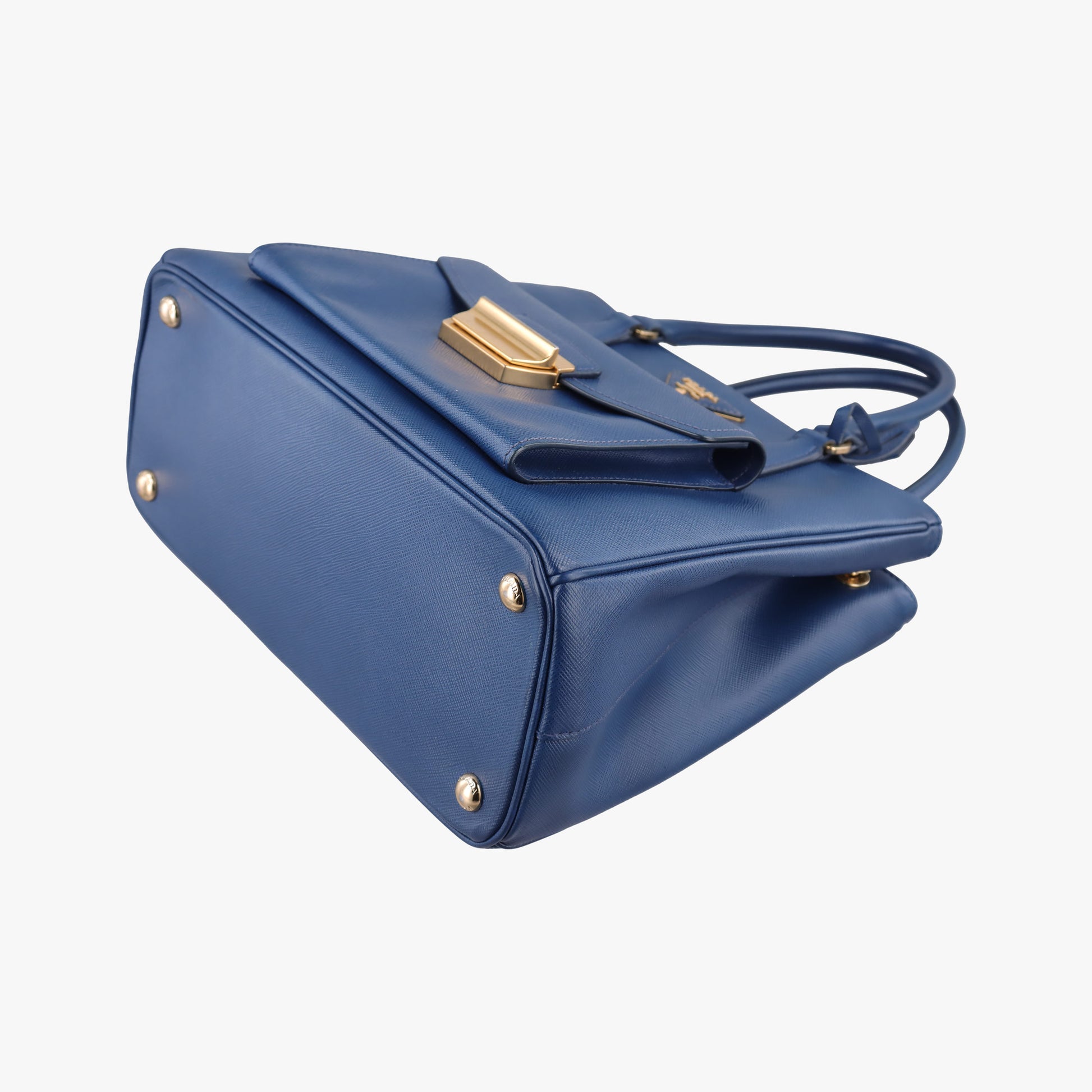 Bi-Color Zip Front Pocket Blue SAFFIANO Leather BN2674 7/Dバイカラー ジップ フロント ポケット ブルー サフィアーノレザー BN2674 7/D