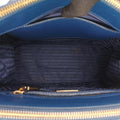 Bi-Color Zip Front Pocket Blue SAFFIANO Leather BN2674 7/Dバイカラー ジップ フロント ポケット ブルー サフィアーノレザー BN2674 7/D