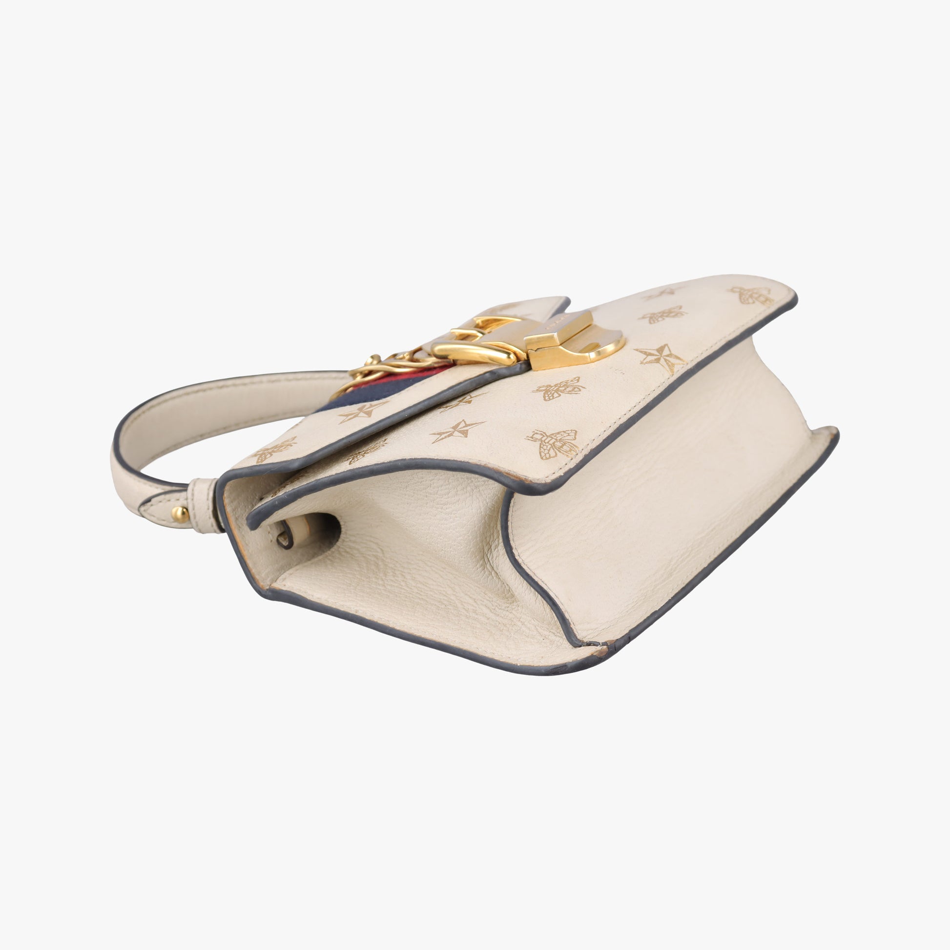Sylvie Ivory×navy×red Leather 470270 G029644752シルヴィ アイボリー×ネイビー×レッド レザー 470270 G029644752