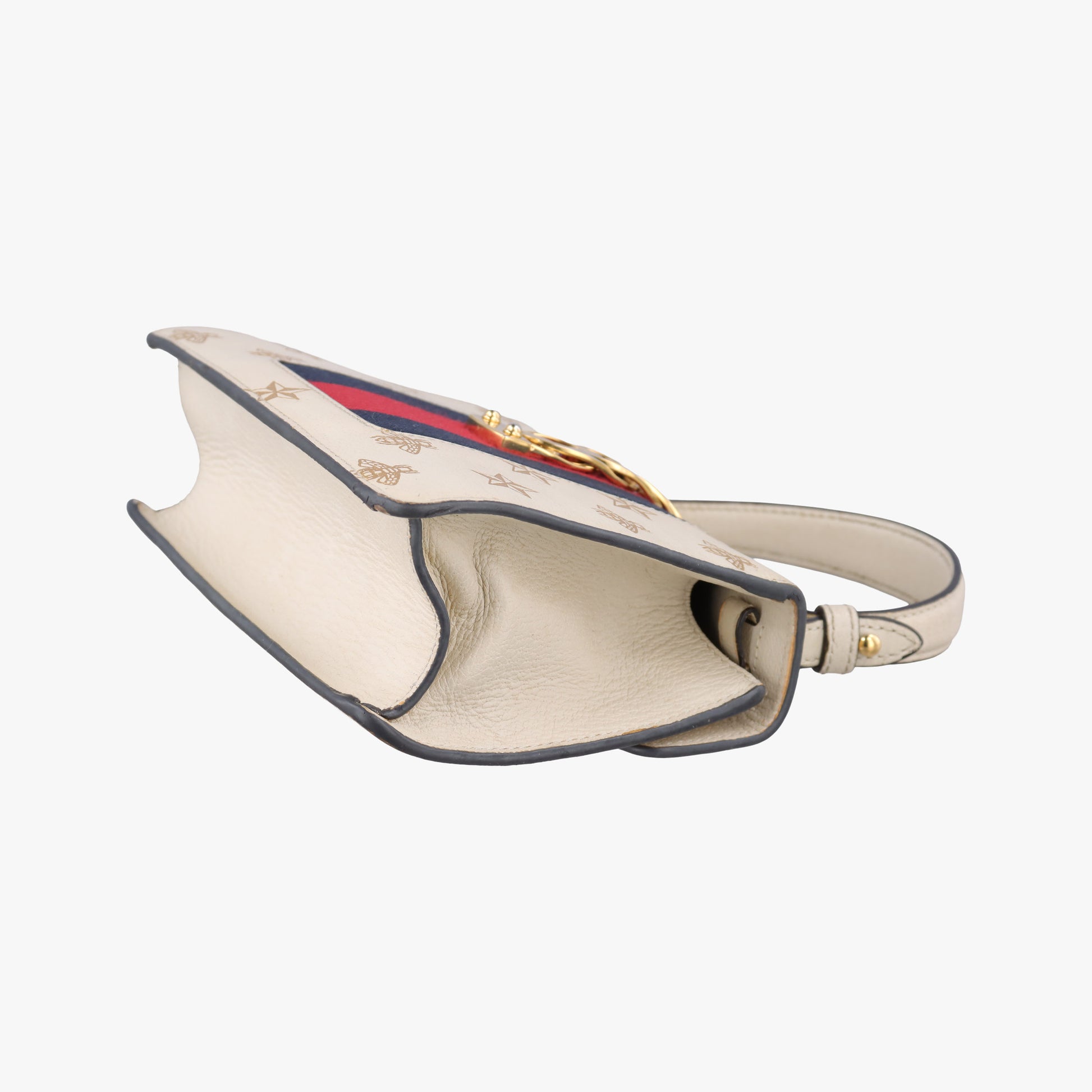 Sylvie Ivory×navy×red Leather 470270 G029644752シルヴィ アイボリー×ネイビー×レッド レザー 470270 G029644752