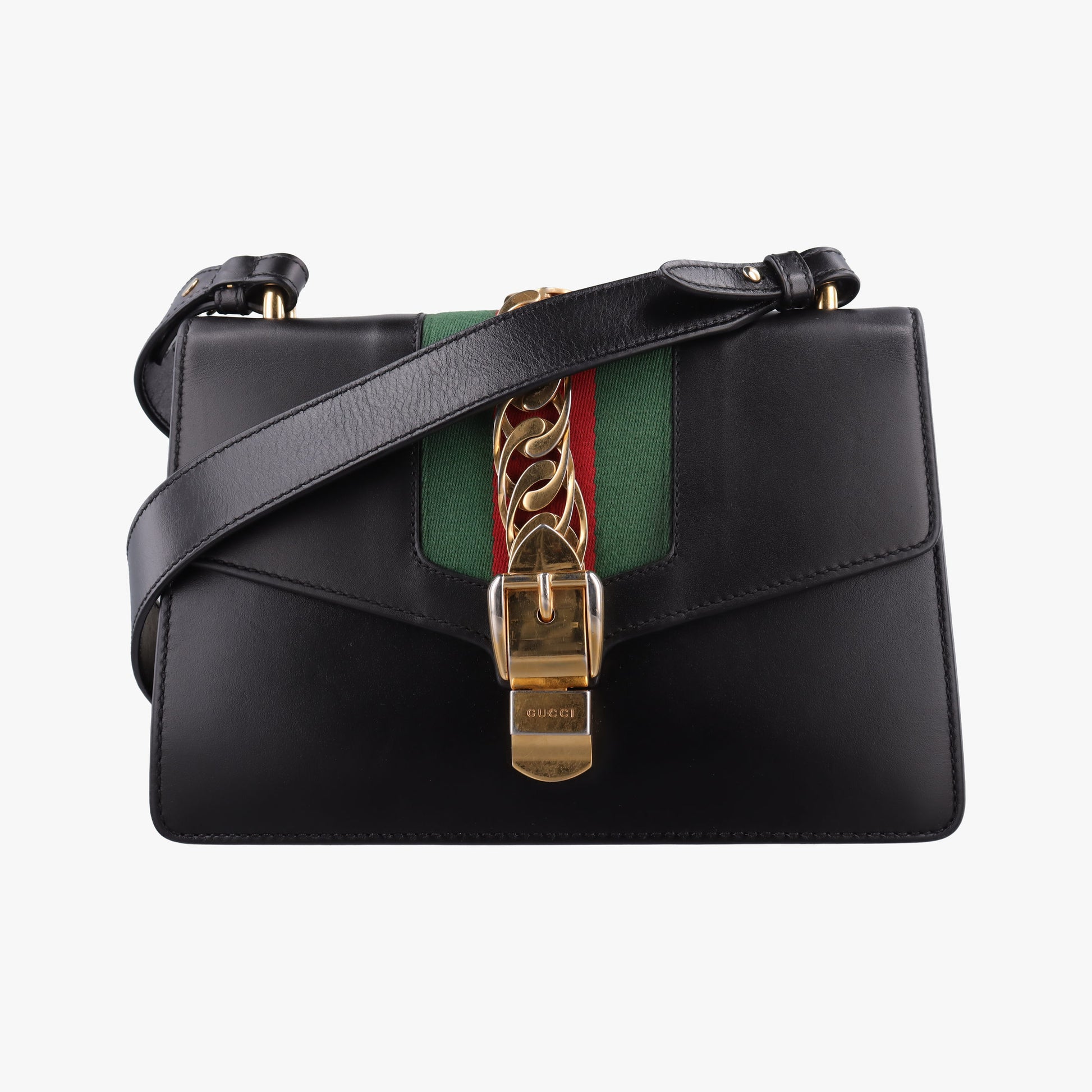 Sylvie Black×green×red Leather 421882 E021240504シルヴィ ブラック×グリーン×レッド レザー 421882 E021240504