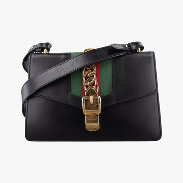 Sylvie Black×green×red Leather 421882 E021240504シルヴィ ブラック×グリーン×レッド レザー 421882 E021240504