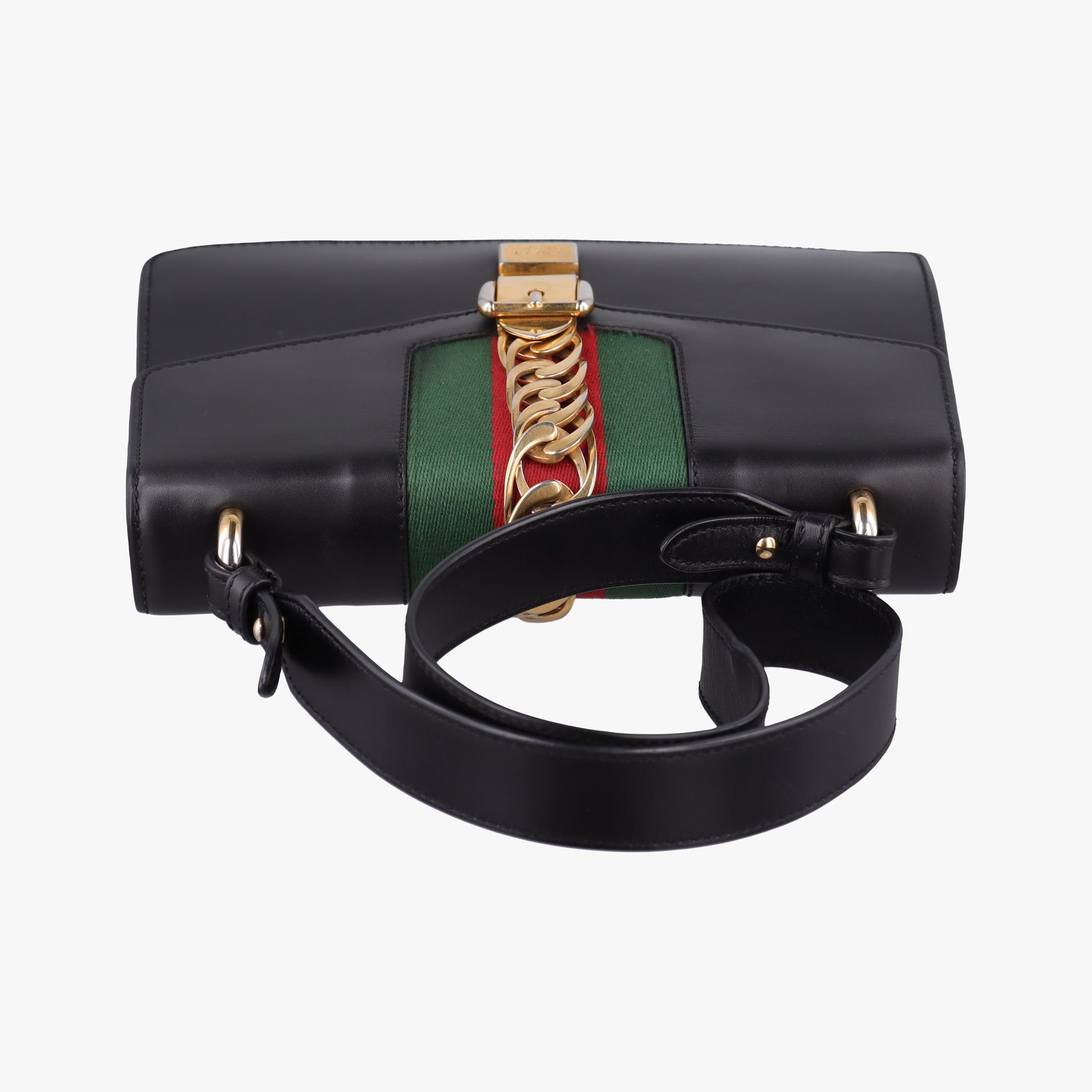 Sylvie Black×green×red Leather 421882 E021240504シルヴィ ブラック×グリーン×レッド レザー 421882 E021240504