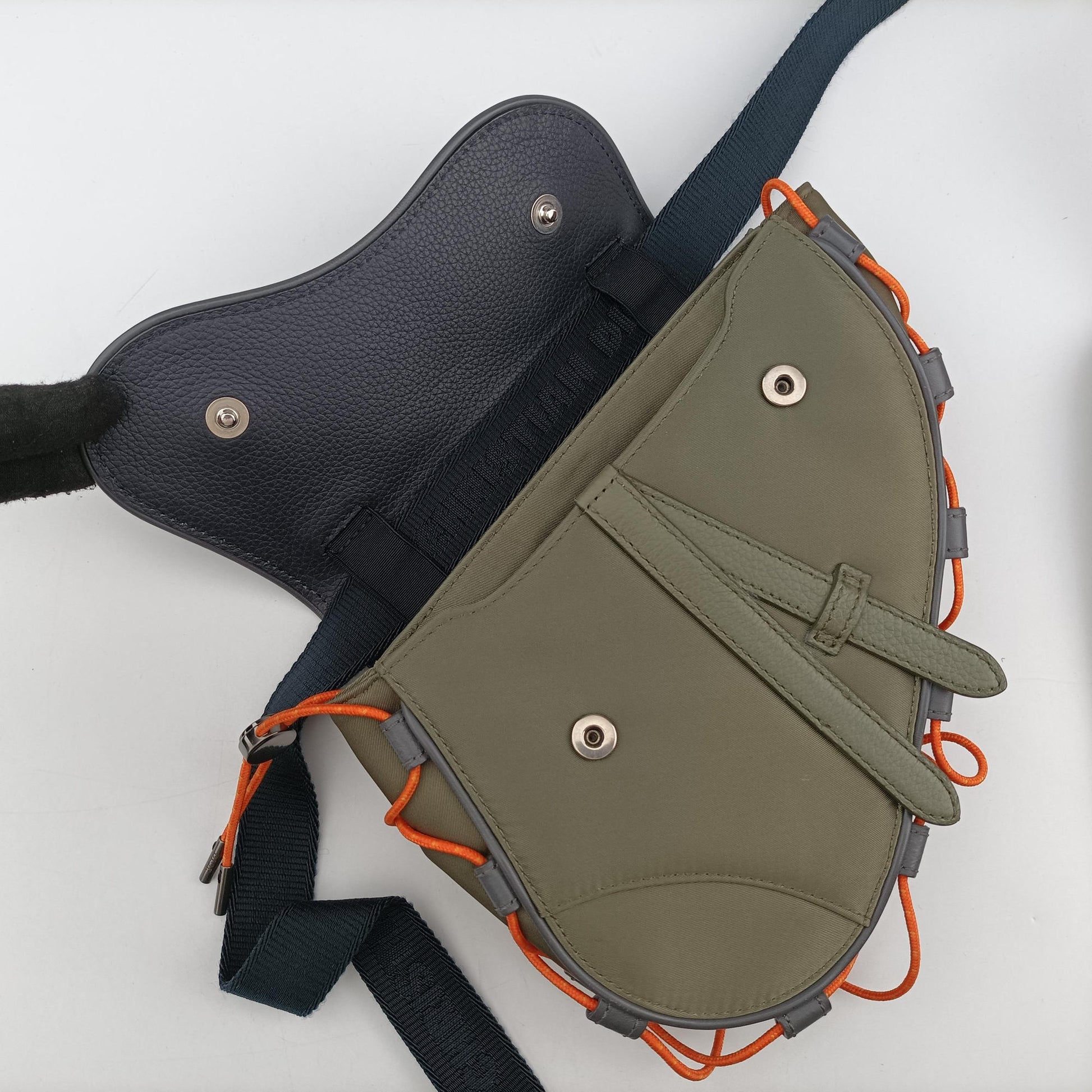 saddle Green×Navy Leather×Nylon 27-BO-0291サドル グリーン×ネイビー レザー×ナイロン 27-BO-0291