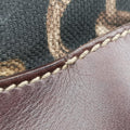 Amalfi bamboo Brown Canvas×Leather 154378 アマルフィ バンブー ブラウン キャンバス×レザー 154378 