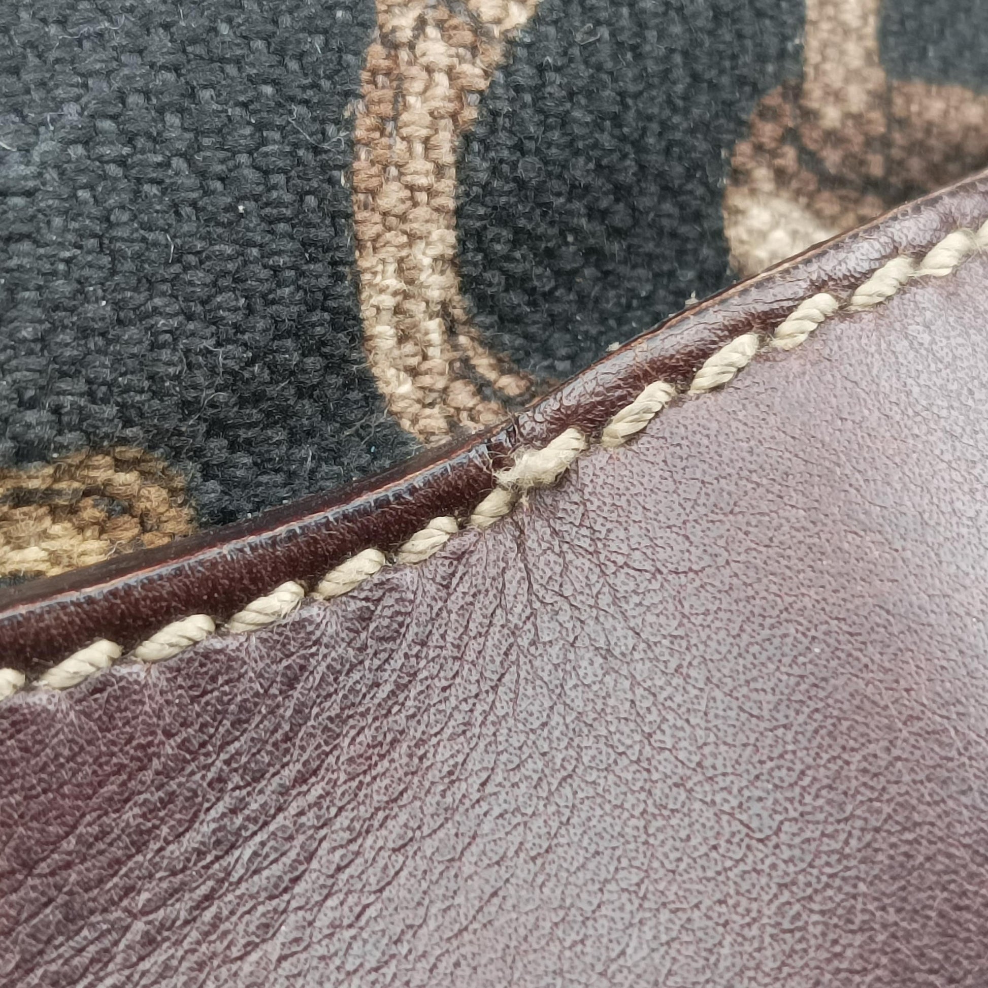 Amalfi bamboo Brown Canvas×Leather 154378 アマルフィ バンブー ブラウン キャンバス×レザー 154378 