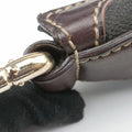 Amalfi bamboo Brown Canvas×Leather 154378 アマルフィ バンブー ブラウン キャンバス×レザー 154378 