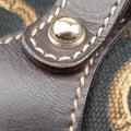 Amalfi bamboo Brown Canvas×Leather 154378 アマルフィ バンブー ブラウン キャンバス×レザー 154378 