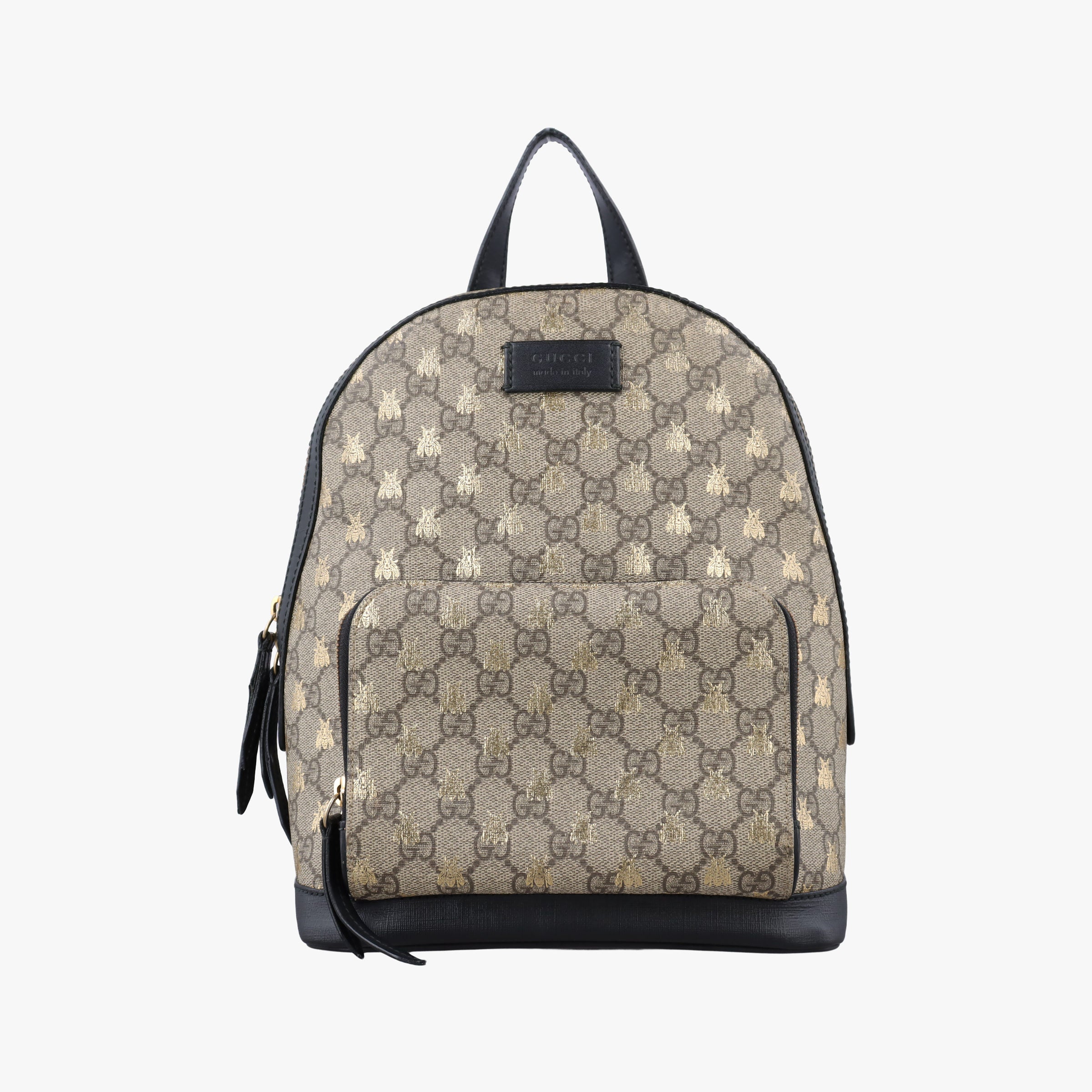 GG Supreme Tian beige×black PVC coated canvas×leather 427042 B023410173GGスプリームティアン ベージュ×ブラック PVCコーティングキャンバス×レザー 427042 B023410173