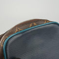 Danube Slim PＭ brown×navy Monogram Canvas×epi M51459 FO3186ダヌーブPＭ モノグラム/ブラウン×ネイビー モノグラムキャンバス×エピ M51459 FO3186