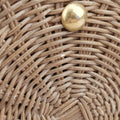 Wicker Basket Beige×navy Natural wicker×Dior oblique jacquard 63-MA-0211ウィッカー バケット ベージュ×ネイビー ナチュラルウィッカー×ディオール オブリーク ジャカード 63-MA-0211