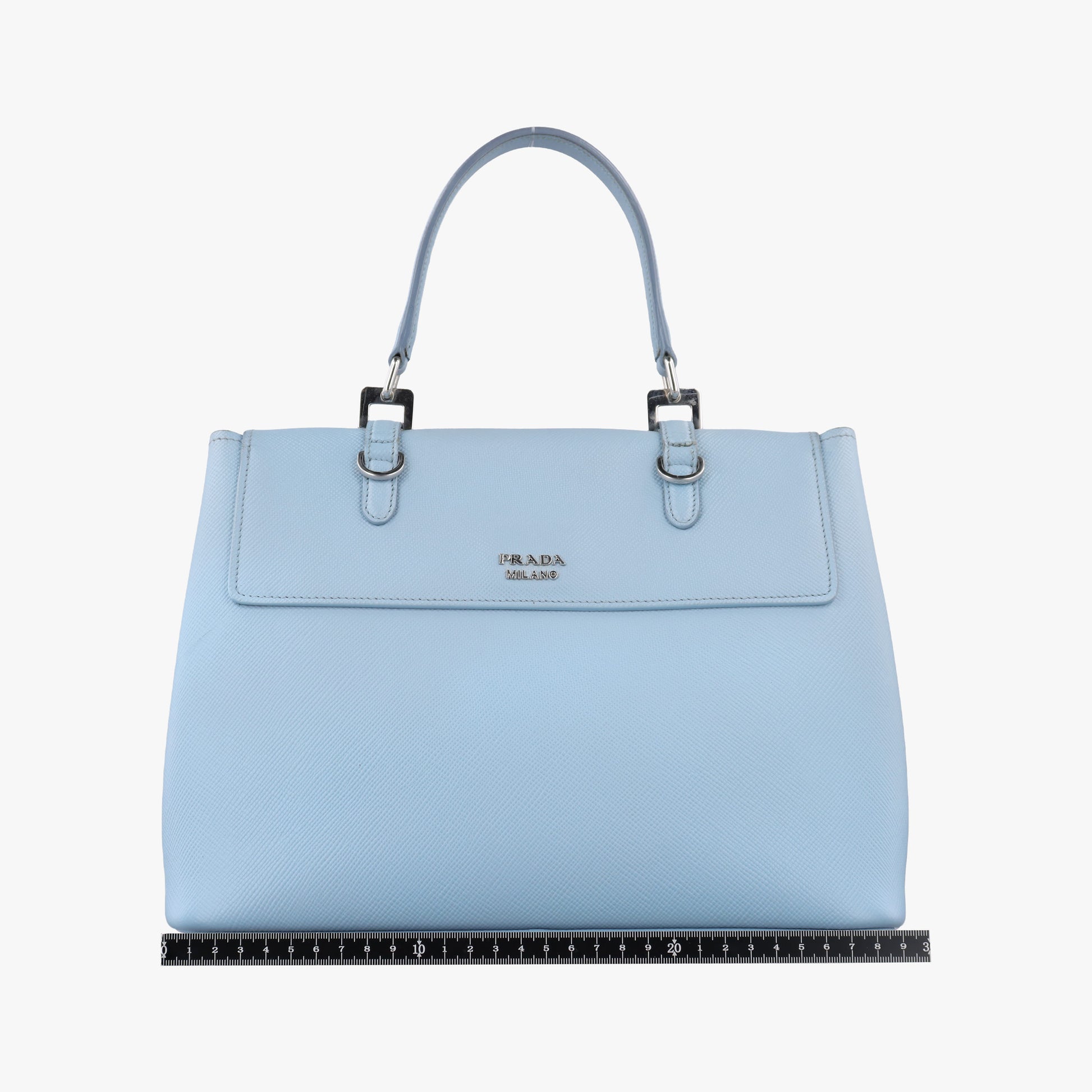 Half Flap Double Turn Lock Blue SAFFIANO Leather BN2821 14/Cハーフフラップダブルターンロック ブルー サフィアーノレザー BN2821 14/C