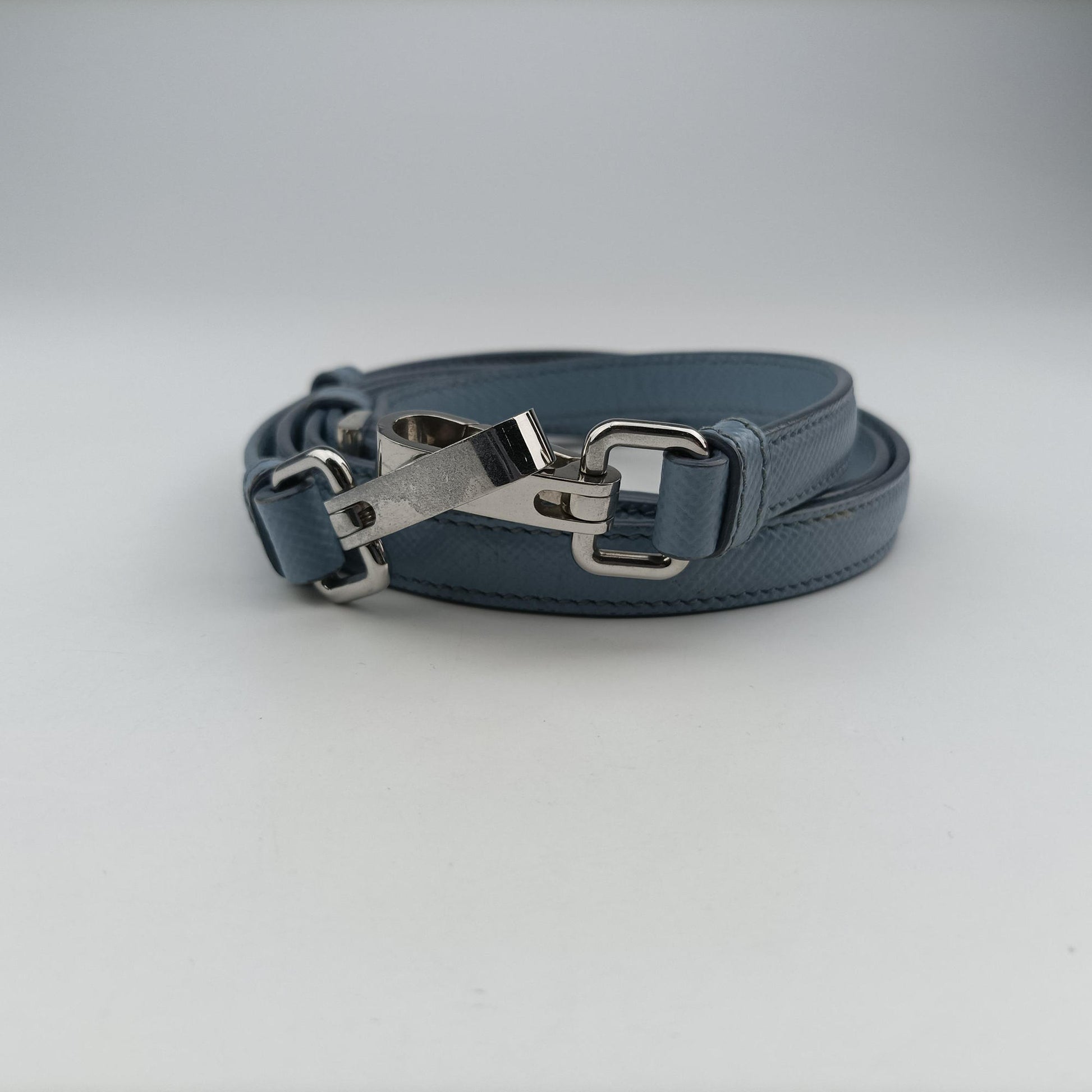 Half Flap Double Turn Lock Blue SAFFIANO Leather BN2821 14/Cハーフフラップダブルターンロック ブルー サフィアーノレザー BN2821 14/C
