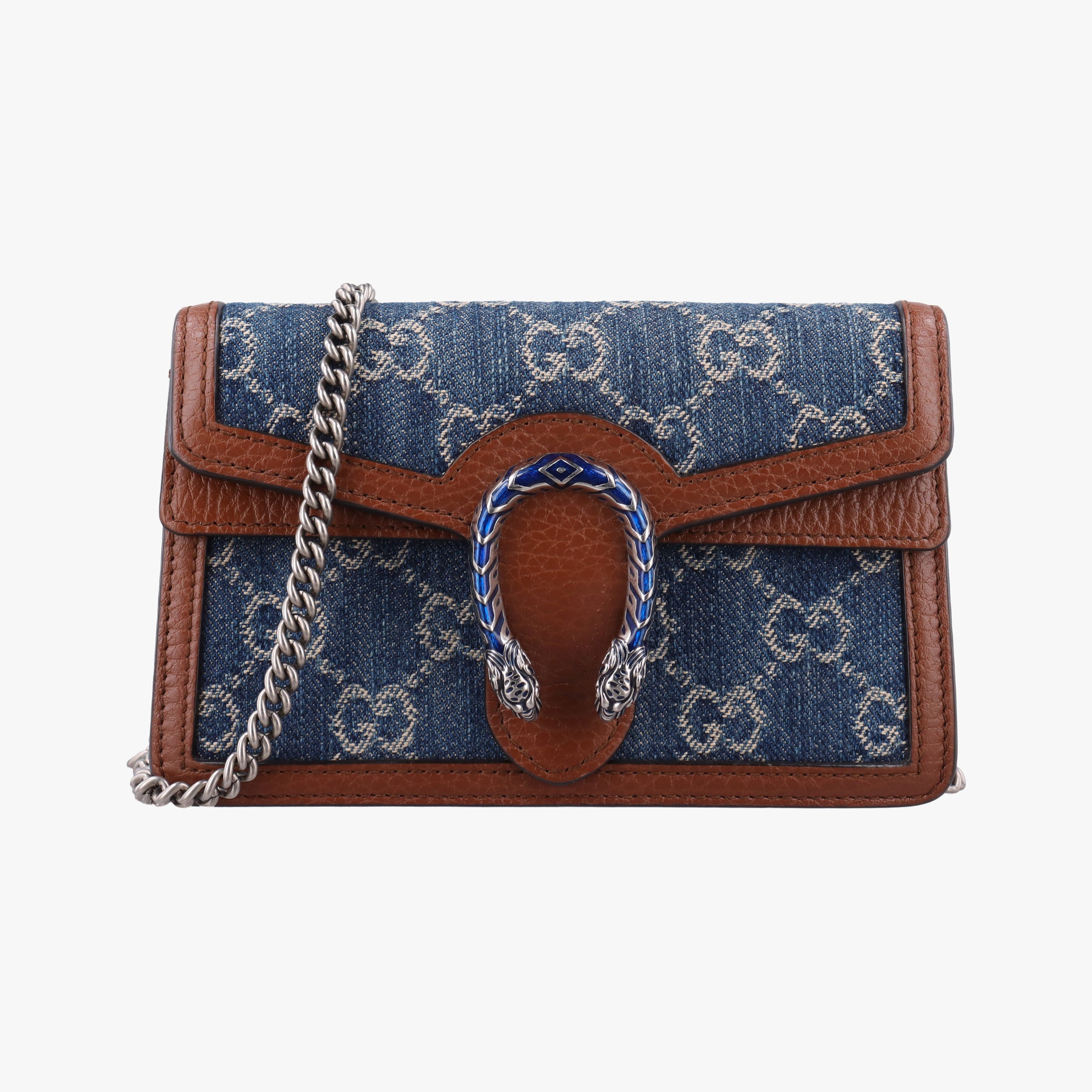 Dionysus Blue×brown denim×leather 476432 ディオニュソス ブルー×ブラウン デニム×レザー 476432 