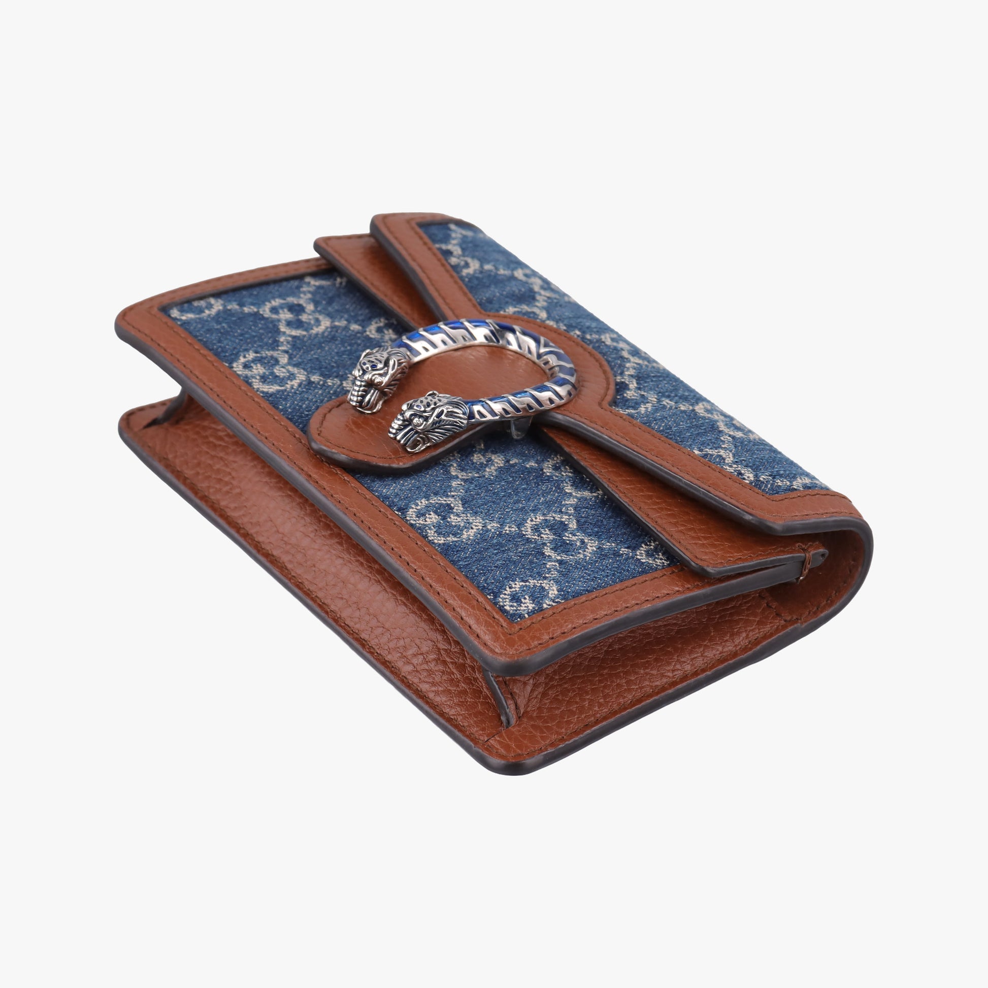 Dionysus Blue×brown denim×leather 476432 ディオニュソス ブルー×ブラウン デニム×レザー 476432 