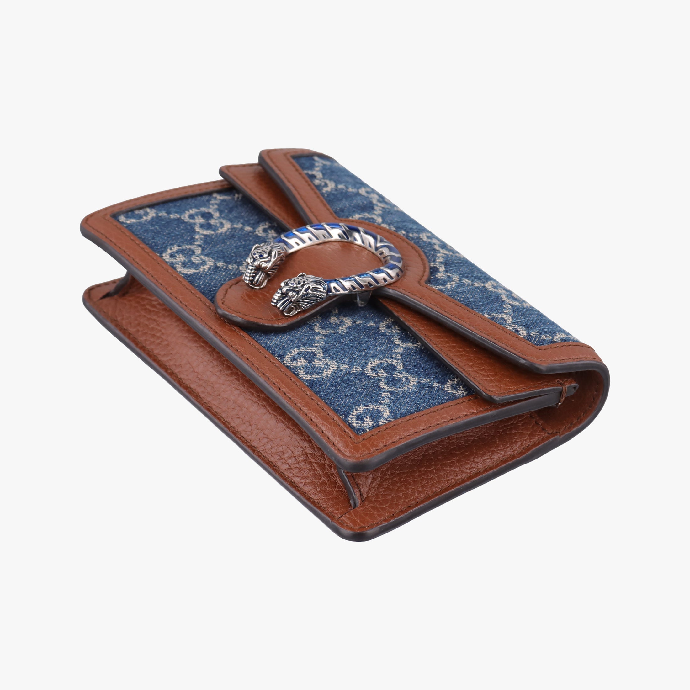 Dionysus Blue×brown denim×leather 476432 ディオニュソス ブルー×ブラウン デニム×レザー 476432 