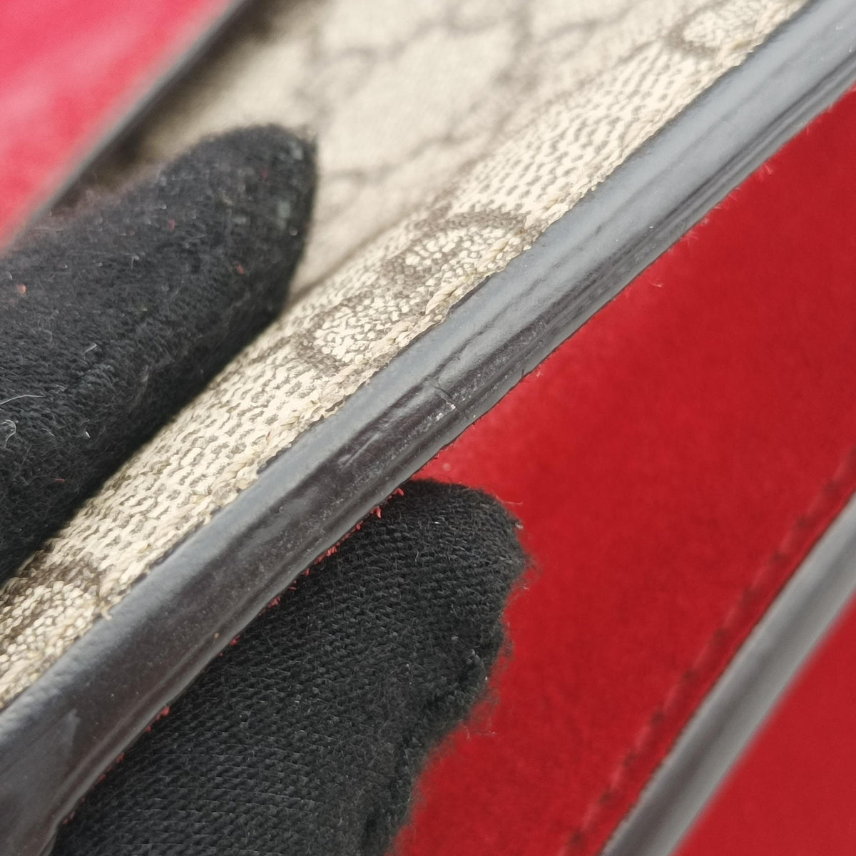 Dionysus Beige x Red PVC coated canvas × suede 400249 I019424516ディオニュソス ベージュ×レッド PVCコーティングキャンバス × スエード 400249 I019424516