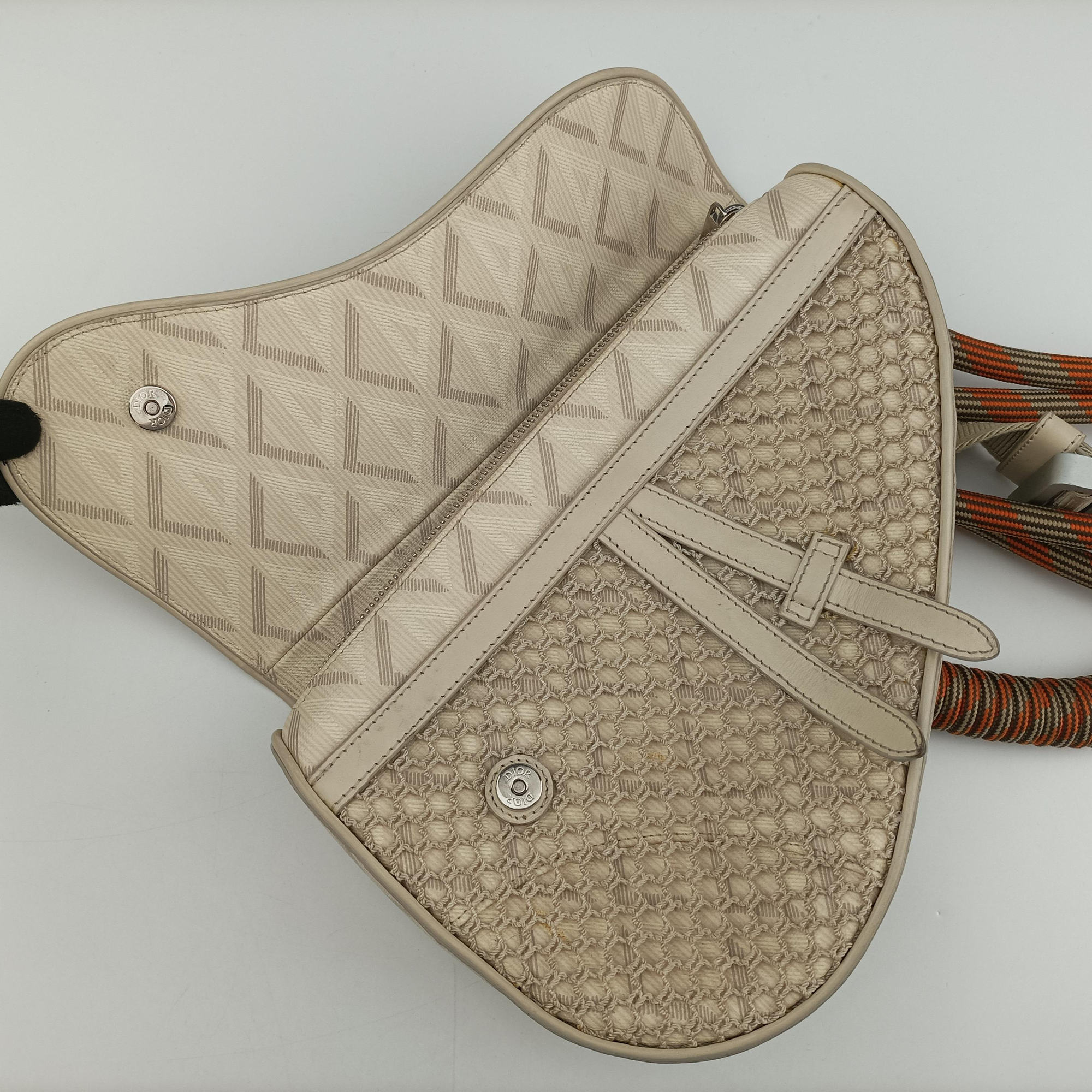 Saddle Beige PVC coated canvas × leather 29-BO-0232サドル ベージュ PVCコーティングキャンバス×レザー 29-BO-0232