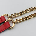 GG flora Padlock Bamboo Brown × Red PVC coated canvas×leather 603221 I037029936GGアップル パドロック バンブー ブラウン × レッド PVCコーティングキャンバス×レザー 603221 I037029936