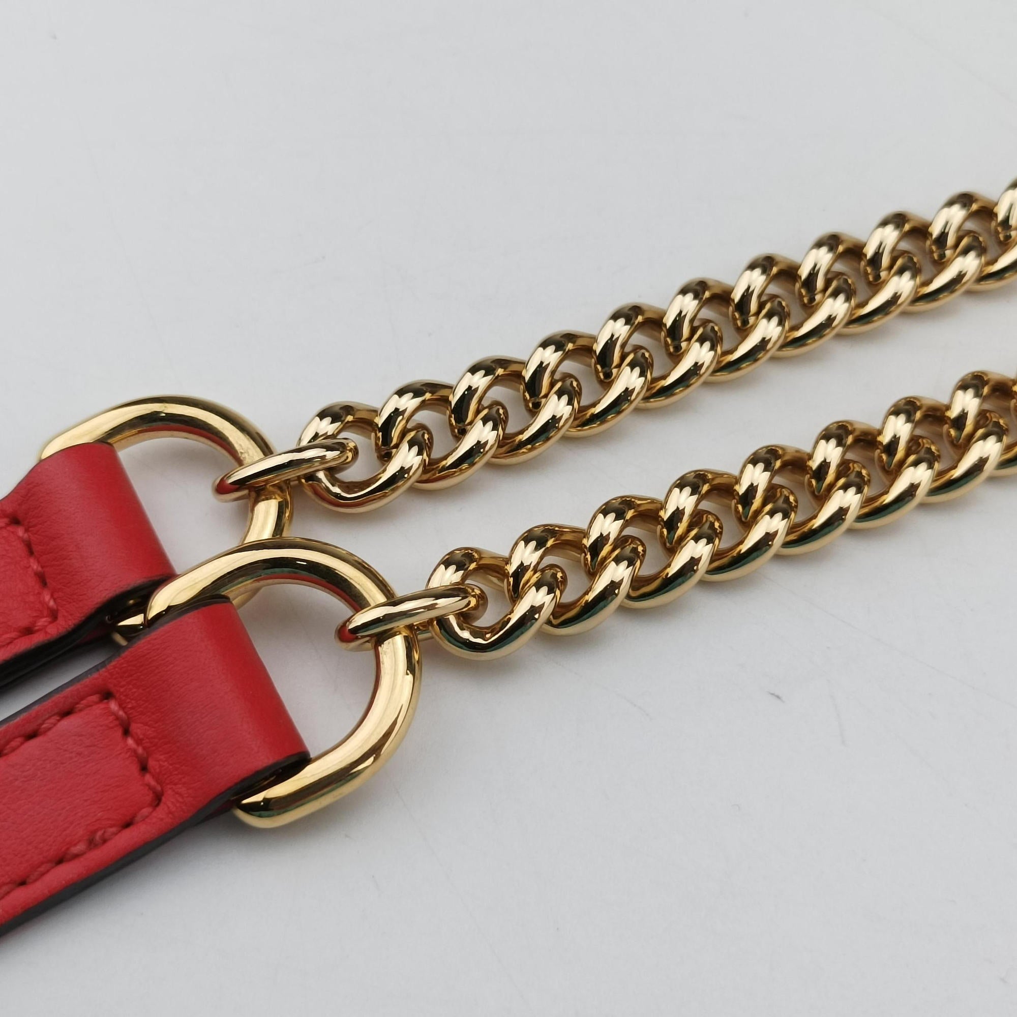 GG flora Padlock Bamboo Brown × Red PVC coated canvas×leather 603221 I037029936GGアップル パドロック バンブー ブラウン × レッド PVCコーティングキャンバス×レザー 603221 I037029936