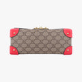 GG flora Padlock Bamboo Brown × Red PVC coated canvas×leather 603221 I037029936GGアップル パドロック バンブー ブラウン × レッド PVCコーティングキャンバス×レザー 603221 I037029936