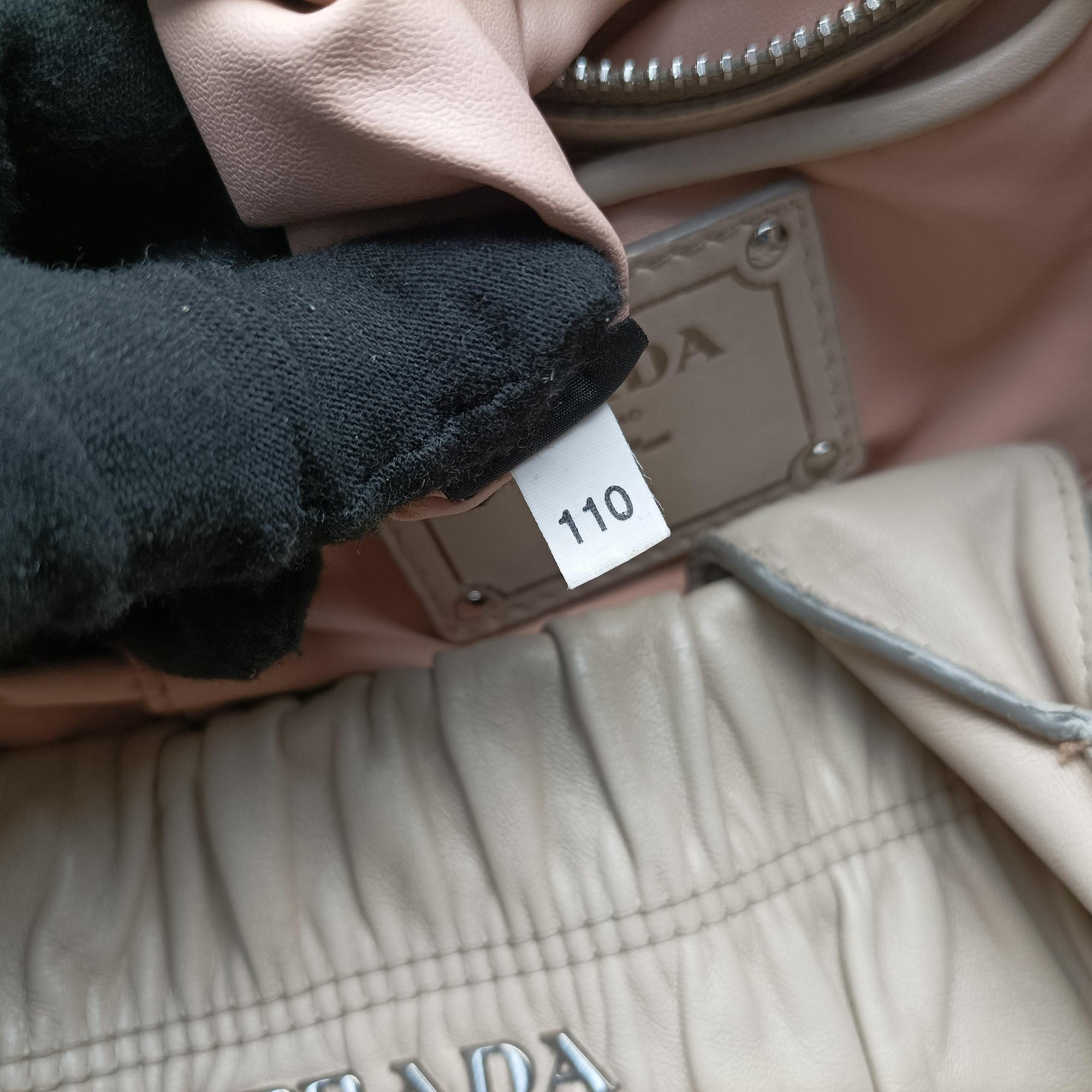 Gaufre Beige Nappa Leather 110ギャザー ベージュ ナッパレザー 110