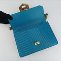 Turn lock Chevron Impunture Autre Cuir Blue Leather 31/A3ターン ロック ブルー レザー 31/A3