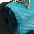 Turn lock Chevron Impunture Autre Cuir Blue Leather 31/A3ターン ロック ブルー レザー 31/A3
