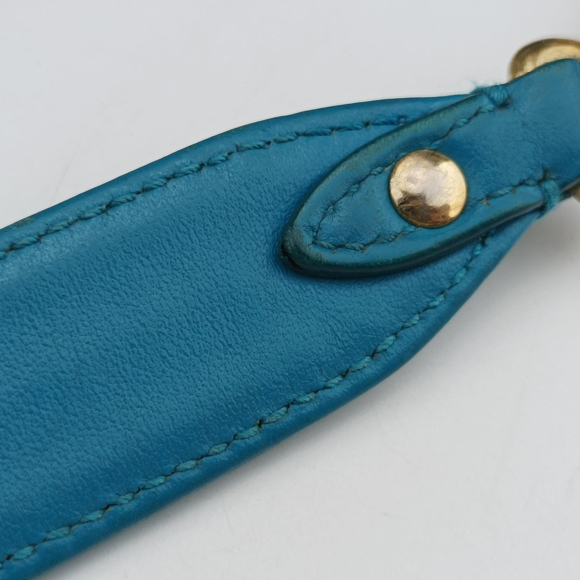 Turn lock Chevron Impunture Autre Cuir Blue Leather 31/A3ターン ロック ブルー レザー 31/A3