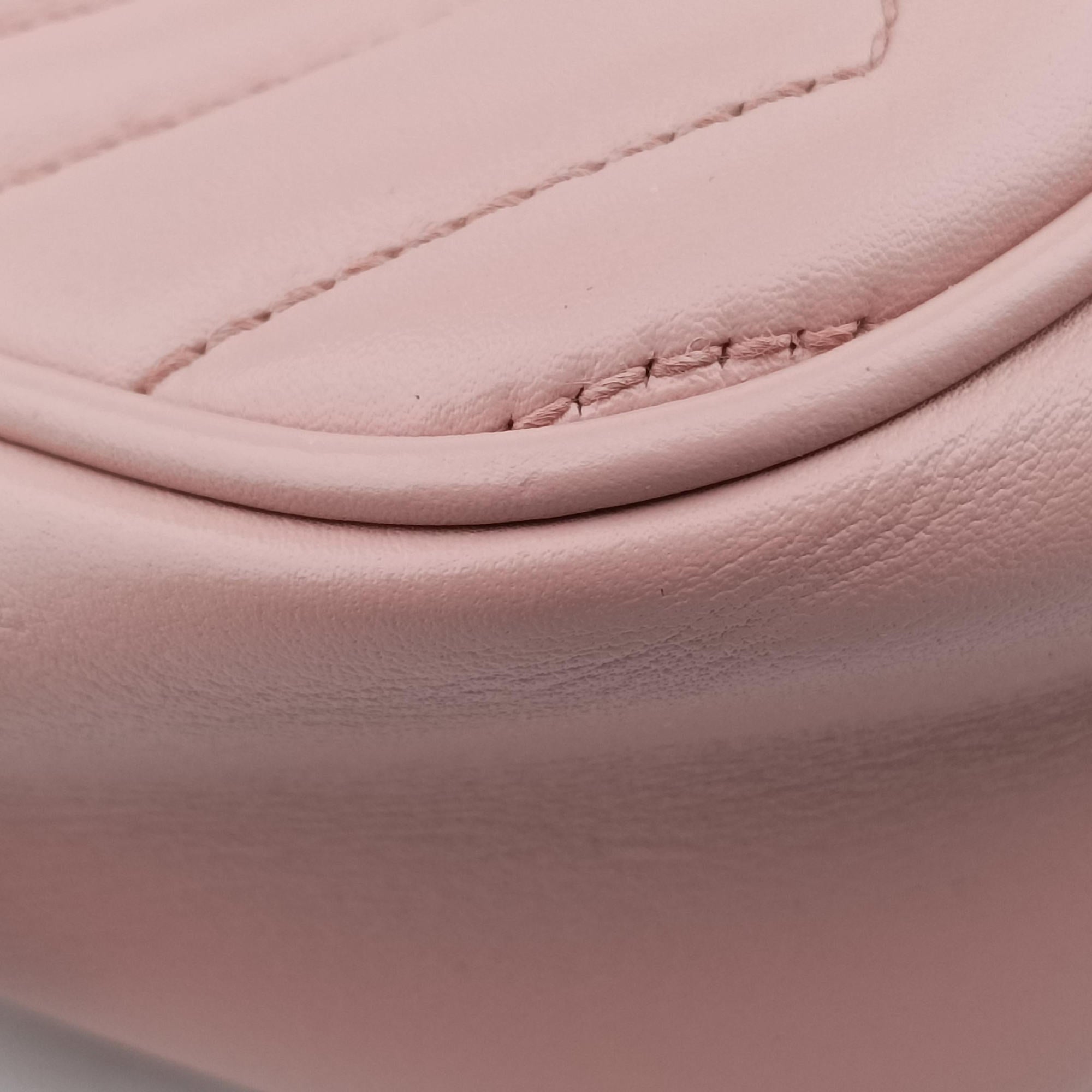 GG Marmont Pink Leather 448065 F021209985GGマーモント ピンク レザー 448065 F021209985