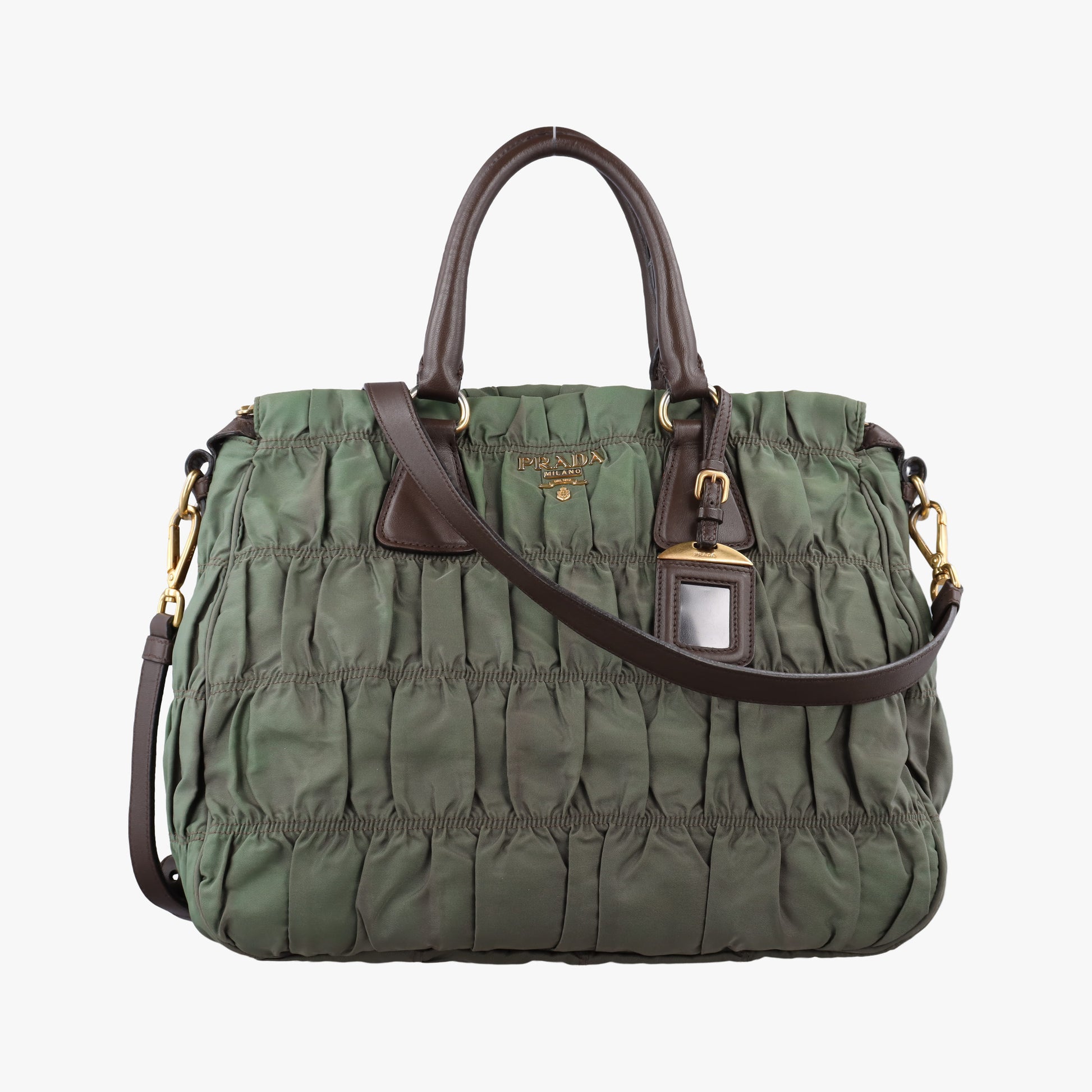 Gaufre Green nylon BN1935 31/Bギャザー グリーン ナイロン BN1935 31/B