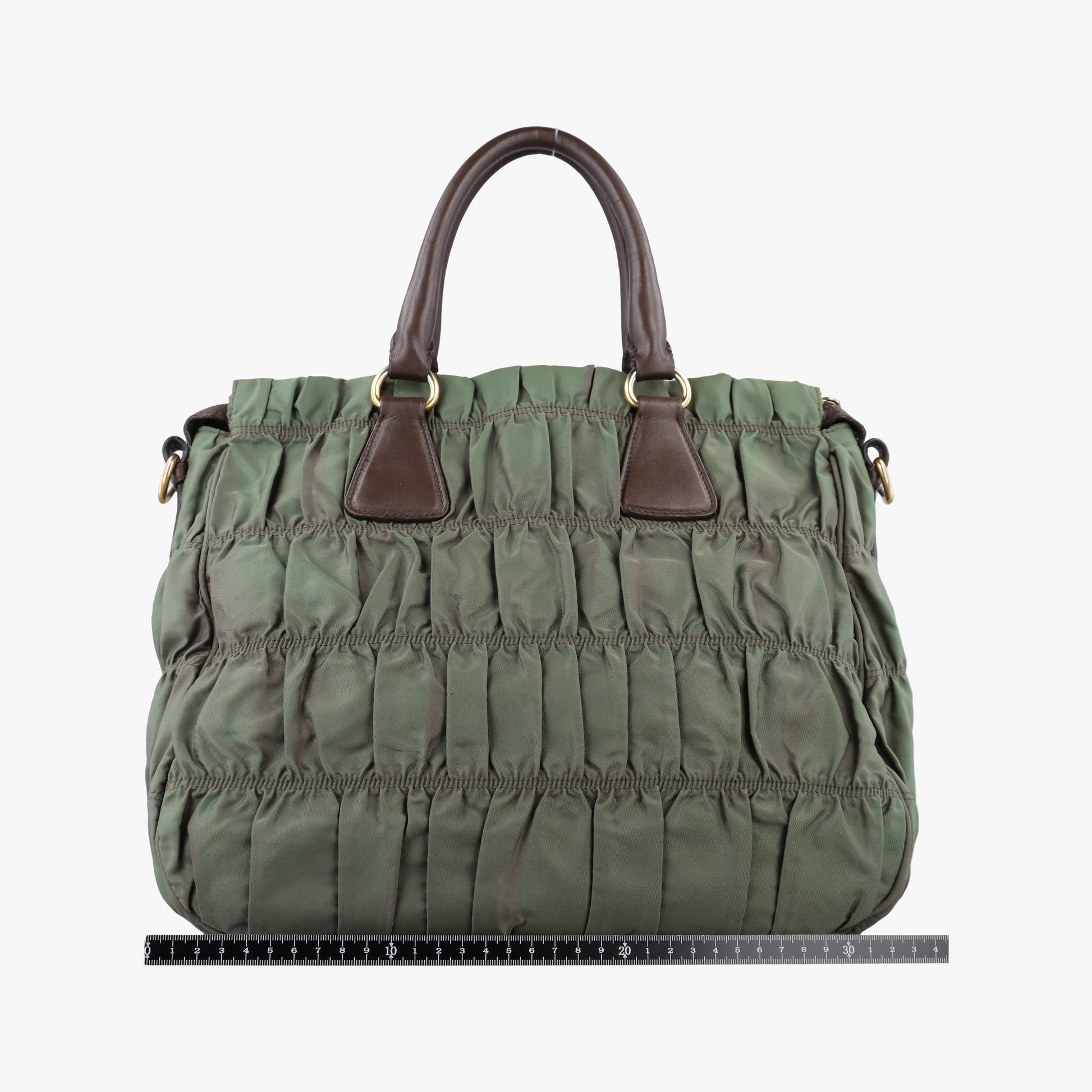 Gaufre Green nylon BN1935 31/Bギャザー グリーン ナイロン BN1935 31/B