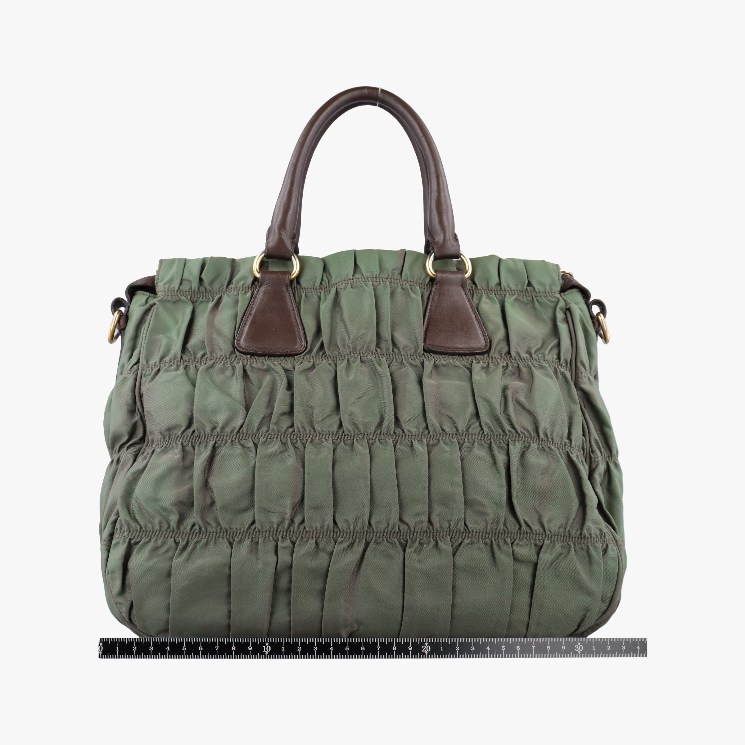 Gaufre Green nylon BN1935 31/Bギャザー グリーン ナイロン BN1935 31/B
