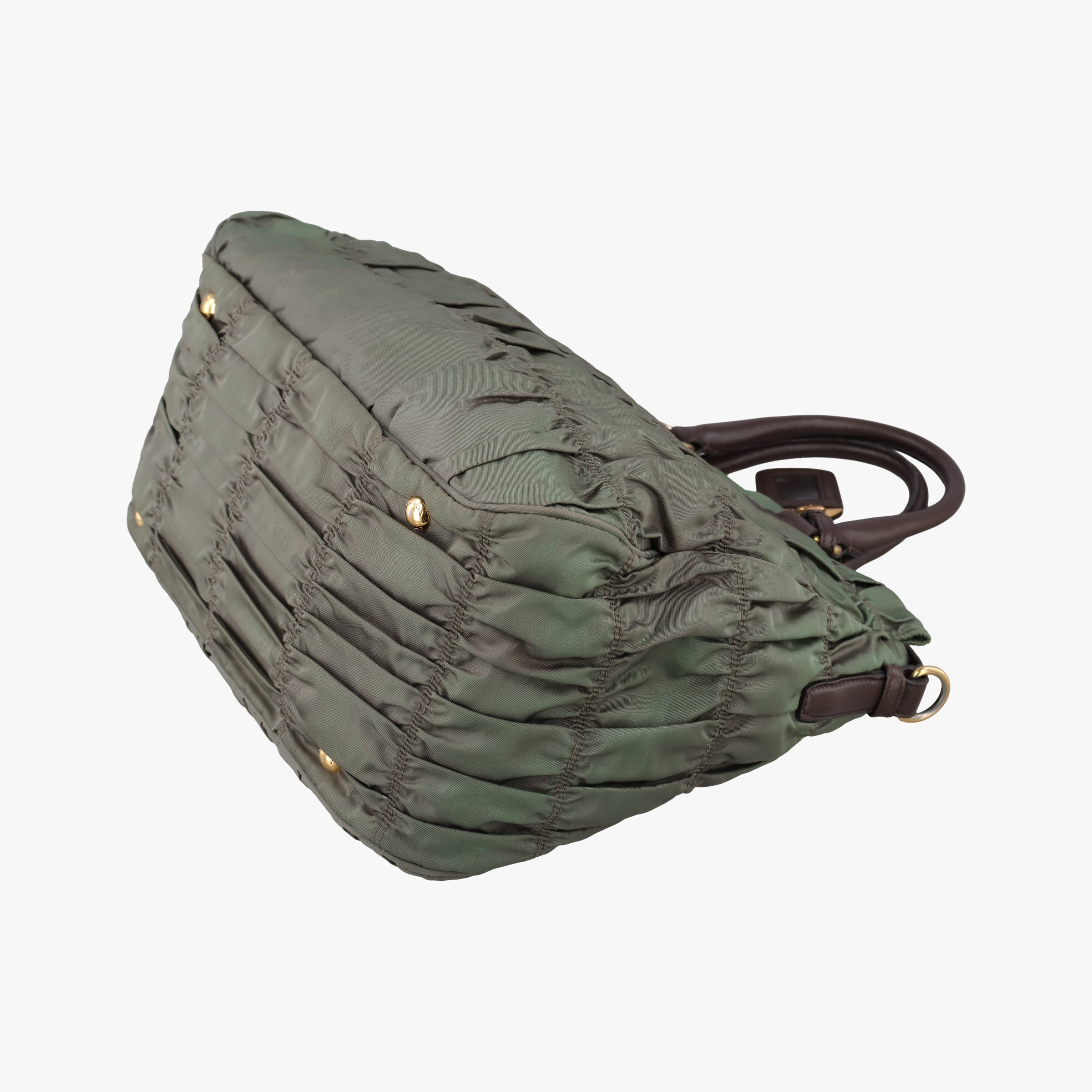 Gaufre Green nylon BN1935 31/Bギャザー グリーン ナイロン BN1935 31/B