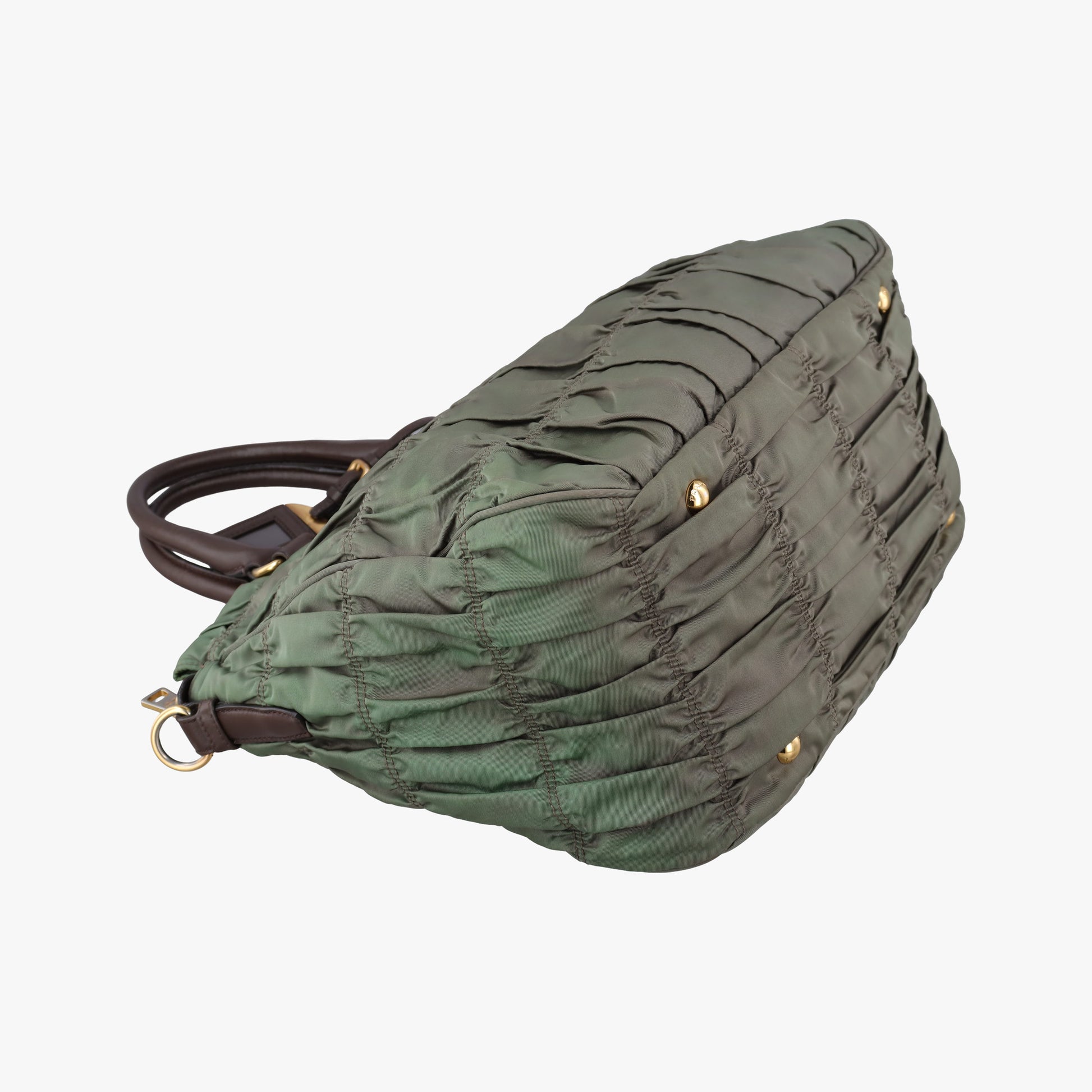 Gaufre Green nylon BN1935 31/Bギャザー グリーン ナイロン BN1935 31/B