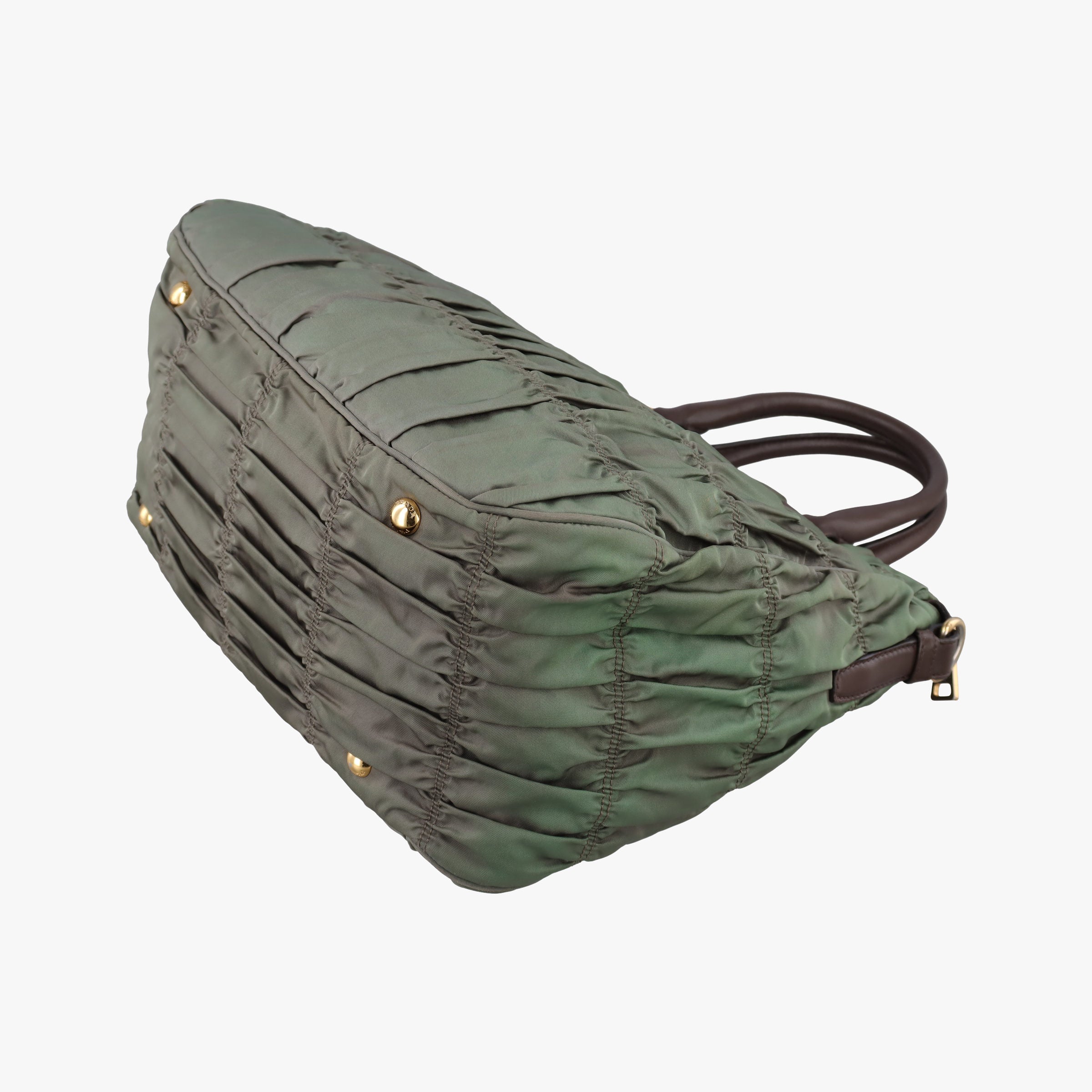 Gaufre Green nylon BN1935 31/Bギャザー グリーン ナイロン BN1935 31/B