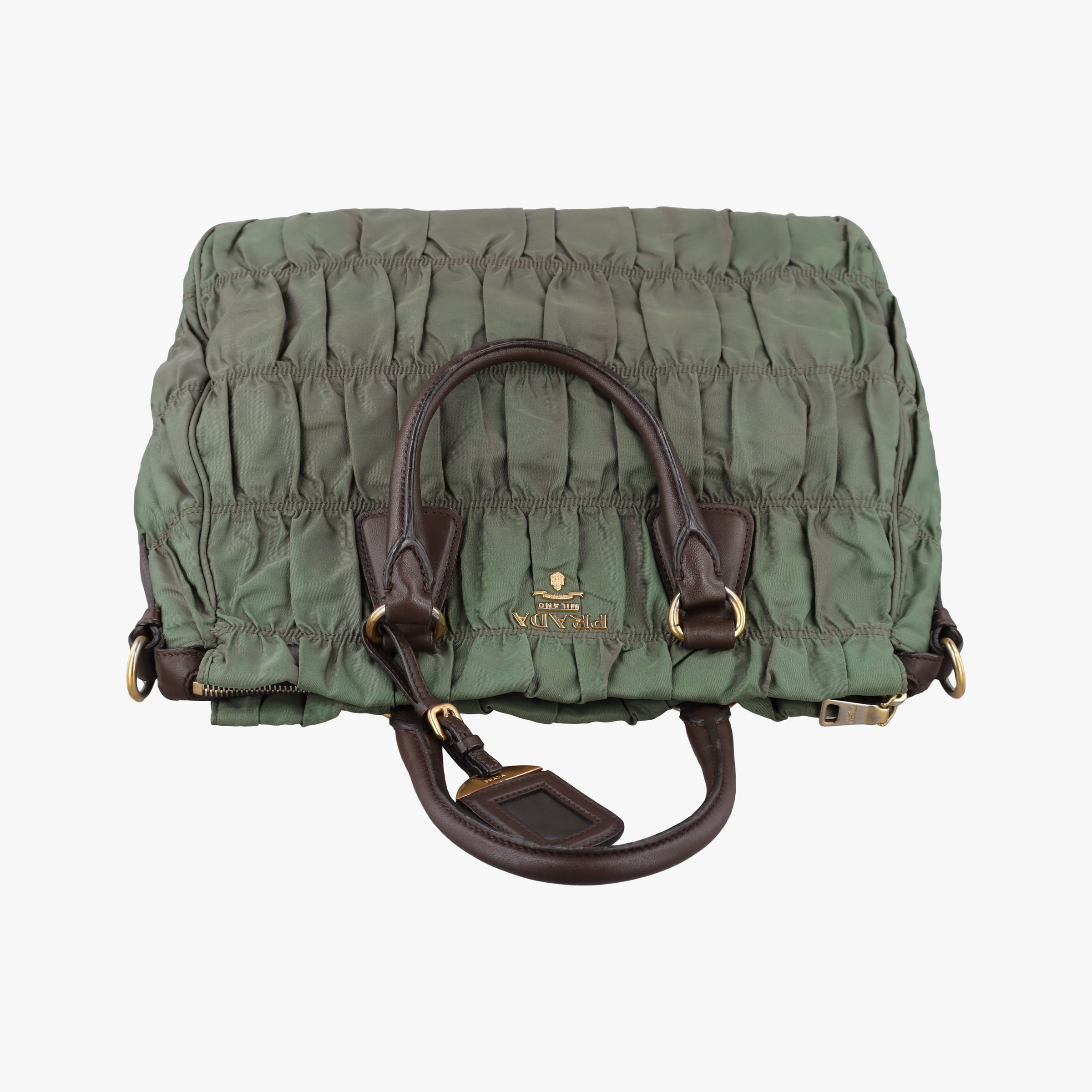 Gaufre Green nylon BN1935 31/Bギャザー グリーン ナイロン BN1935 31/B