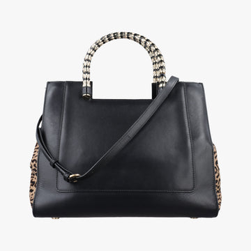 Serpenti Scaglie Black × Leopard Pattern Pony × Leather EK.F14.37788セルペンティ スカリエ ブラック × レオパード柄 ハラコ×レザー EK.F14.37788