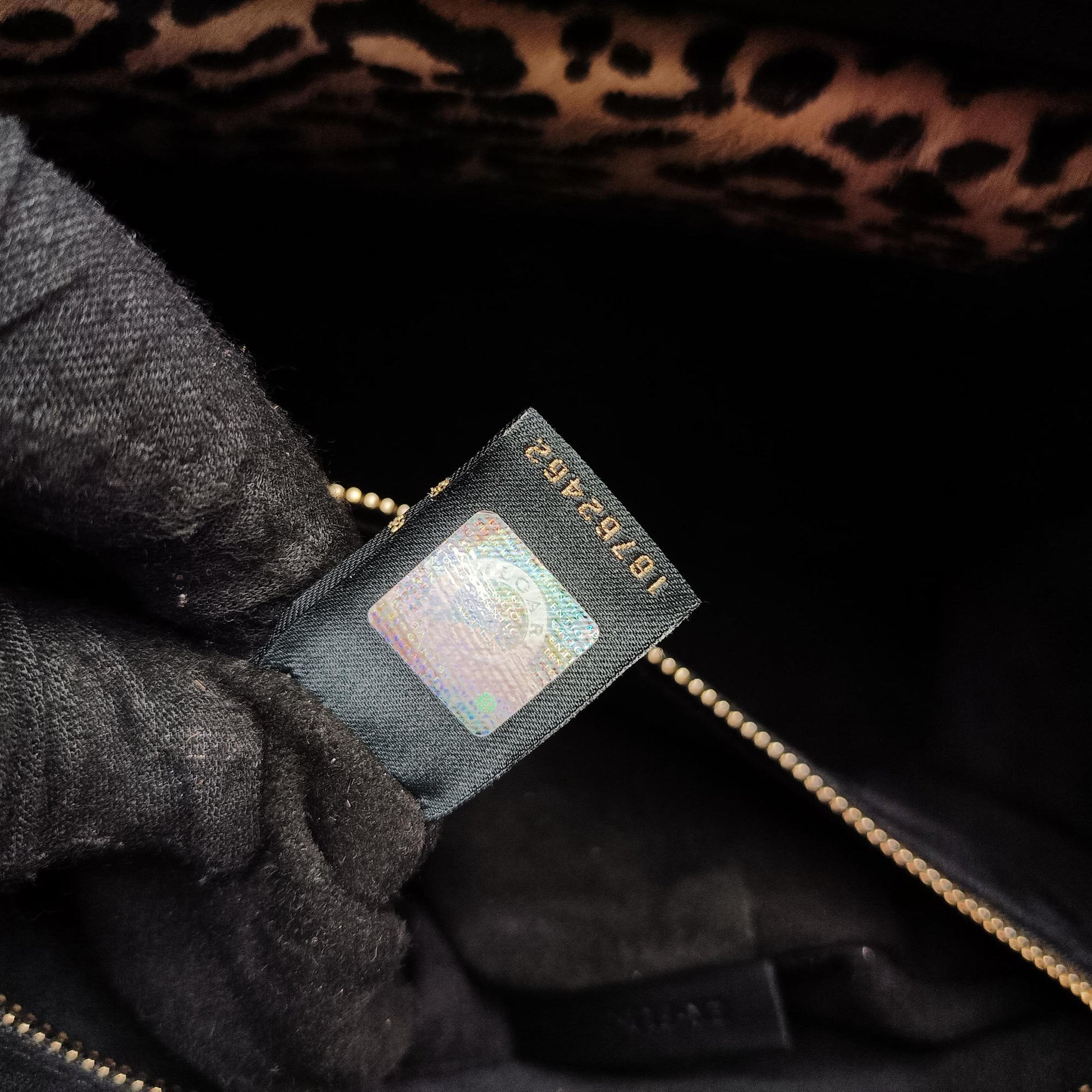 Serpenti Scaglie Black × Leopard Pattern Pony × Leather EK.F14.37788セルペンティ スカリエ ブラック × レオパード柄 ハラコ×レザー EK.F14.37788