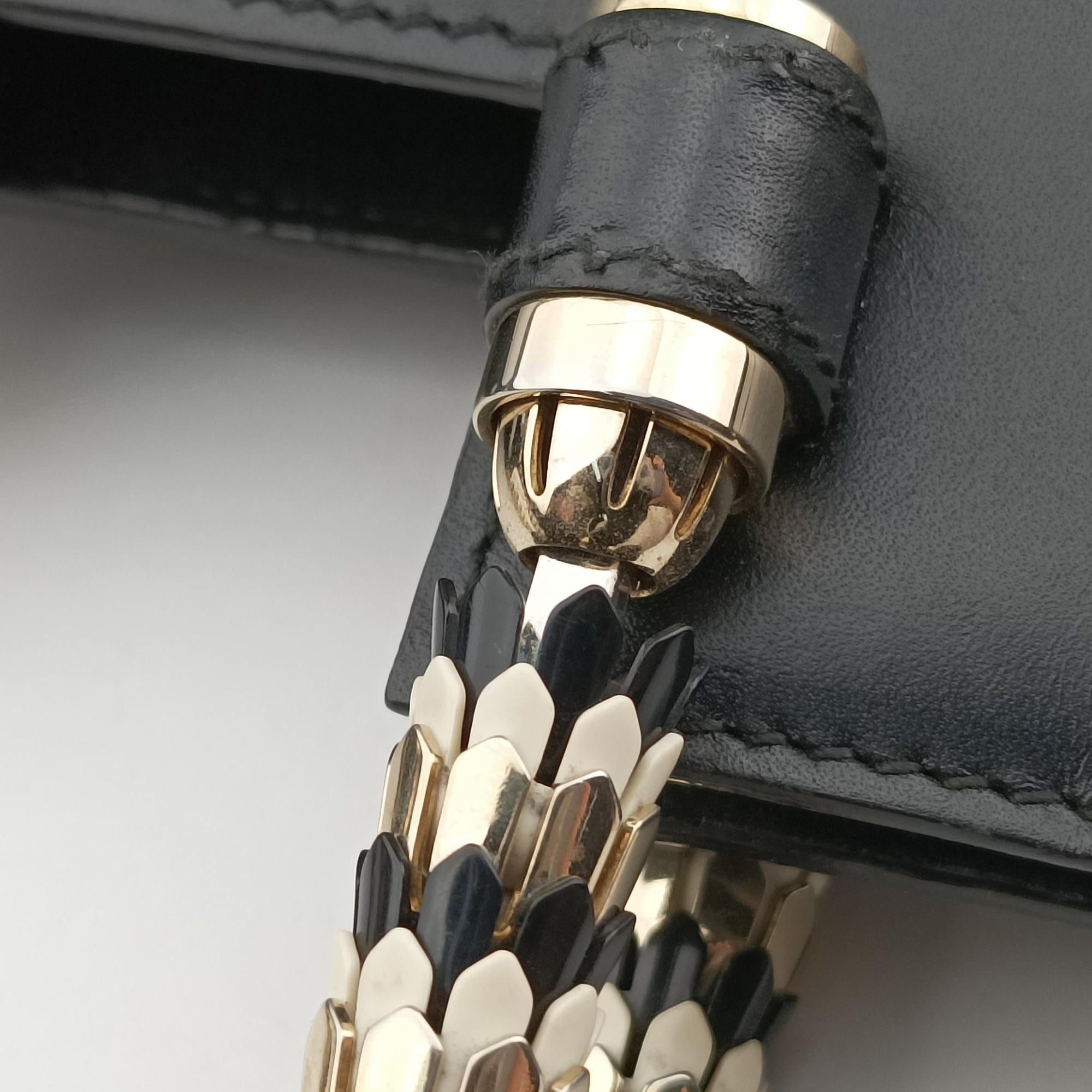 Serpenti Scaglie Black × Leopard Pattern Pony × Leather EK.F14.37788セルペンティ スカリエ ブラック × レオパード柄 ハラコ×レザー EK.F14.37788