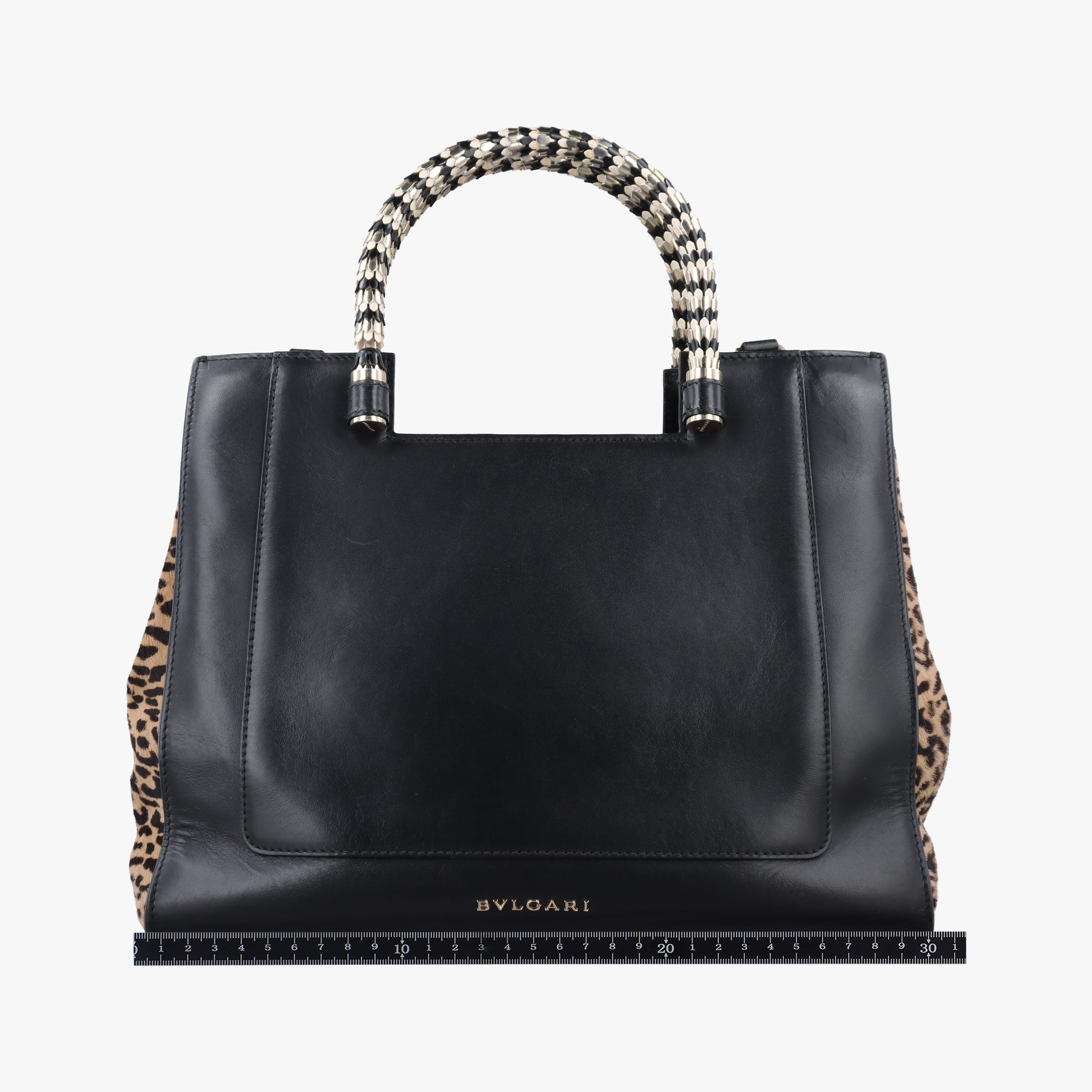 Serpenti Scaglie Black × Leopard Pattern Pony × Leather EK.F14.37788セルペンティ スカリエ ブラック × レオパード柄 ハラコ×レザー EK.F14.37788